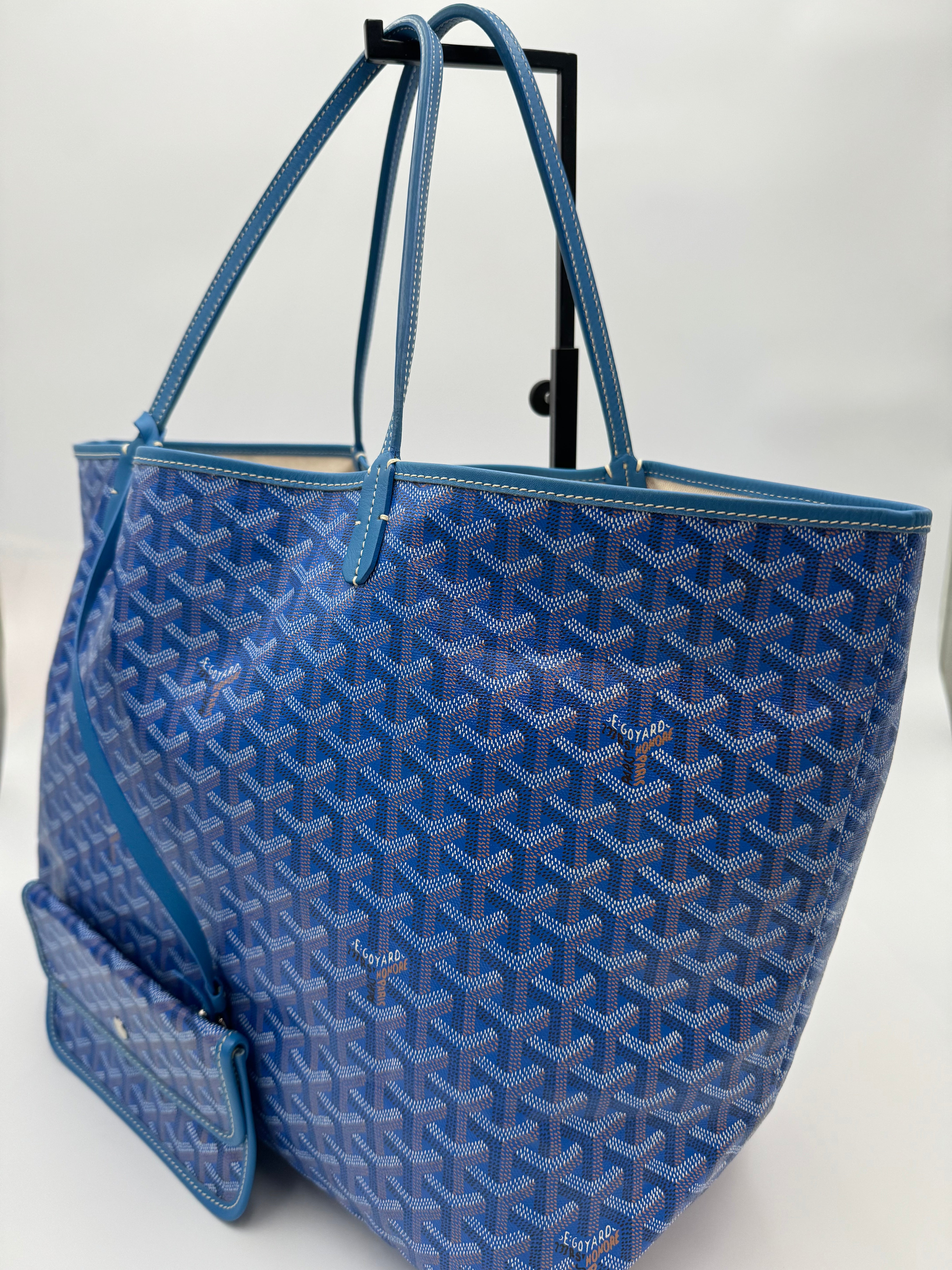 10223 Authentic Pre-Loved Goyard Saint Louis GM Tote in Goyardine Canvas