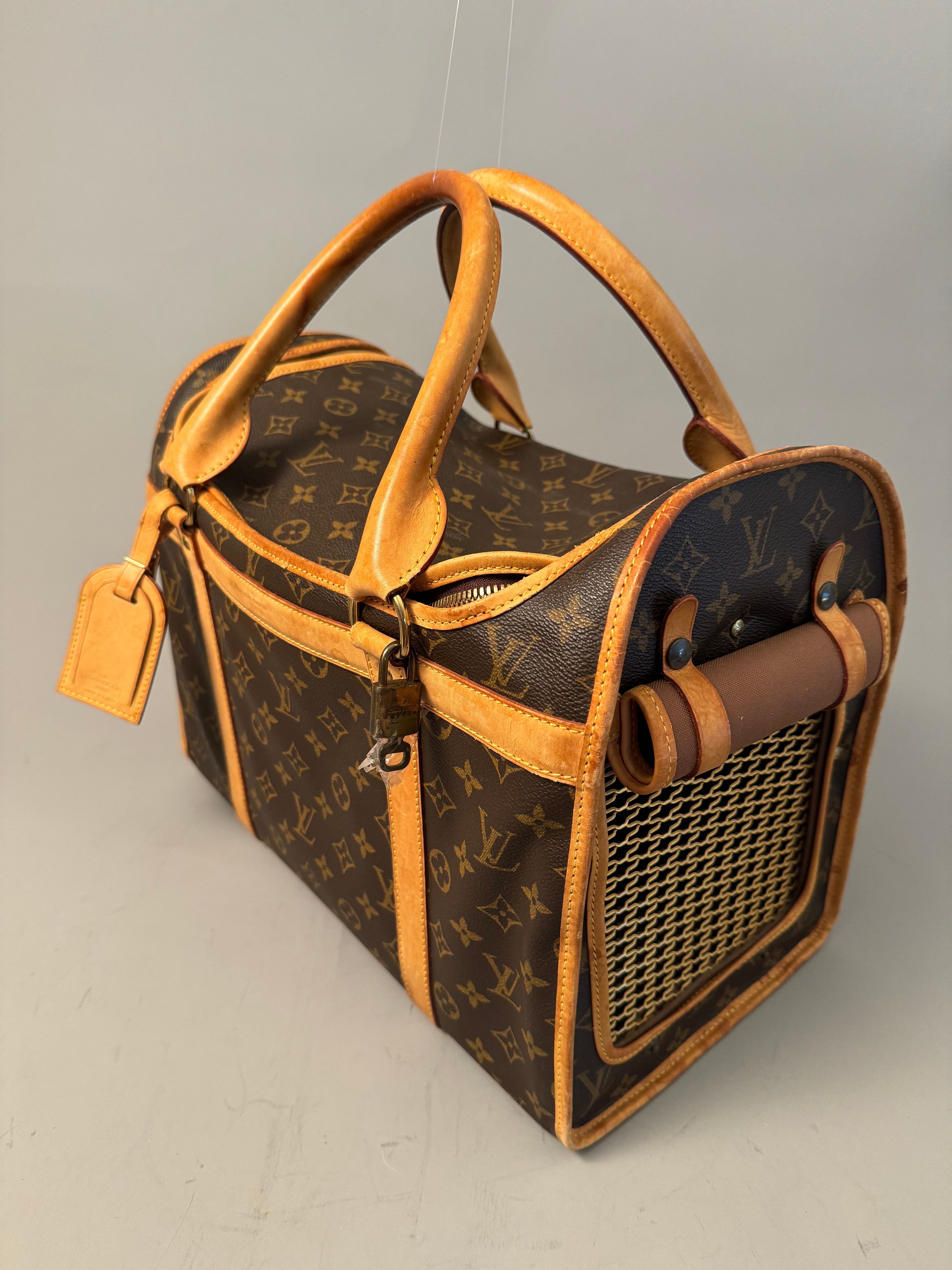 10184 Authentic Pre-loved Louis Vuitton Sac Chien Dog Carrier in Monogram Canvas