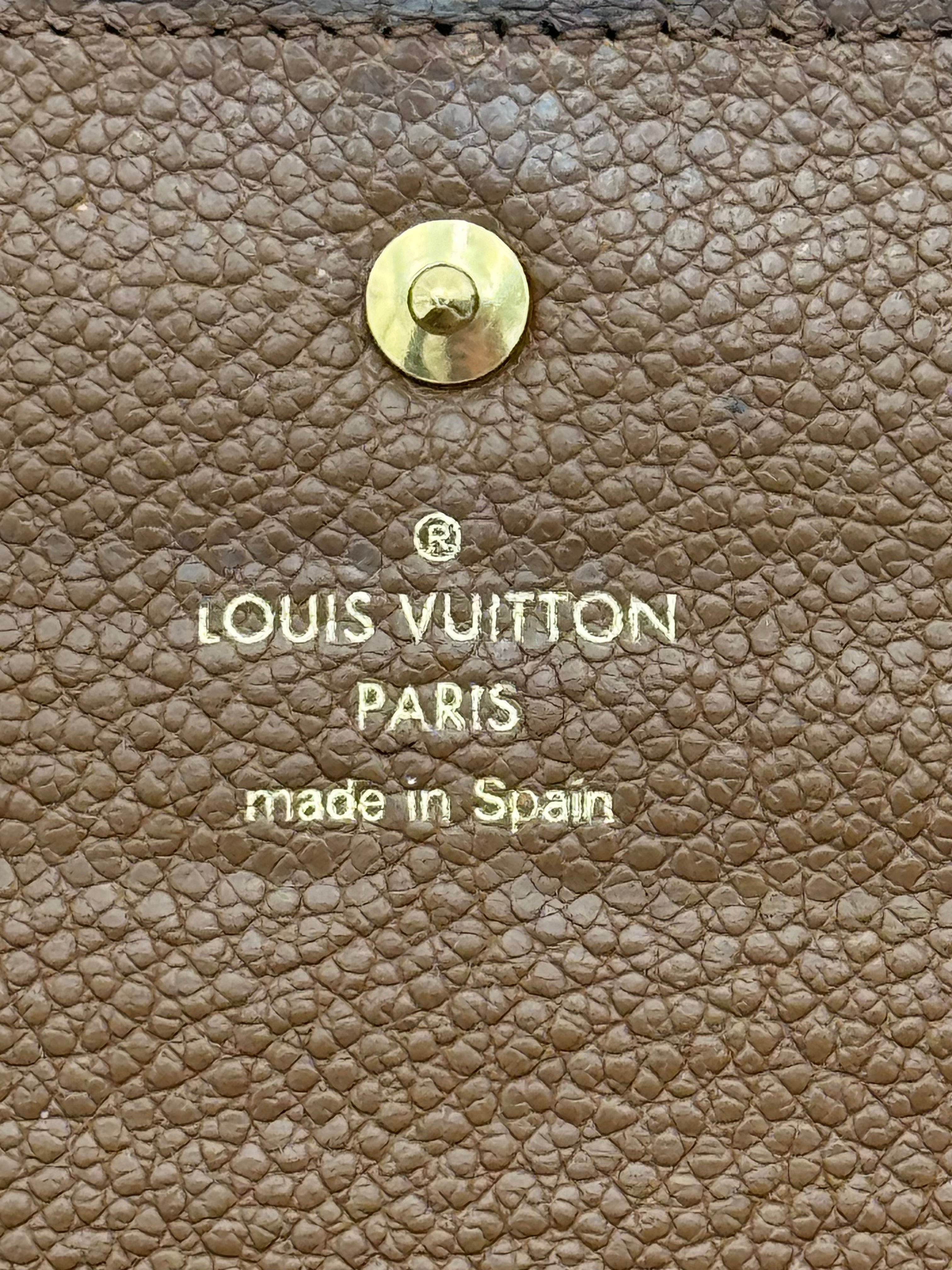 10304 Authentic Pre-loved Louis Vuitton
Trifold Wallet
in Brown Empriente Leather