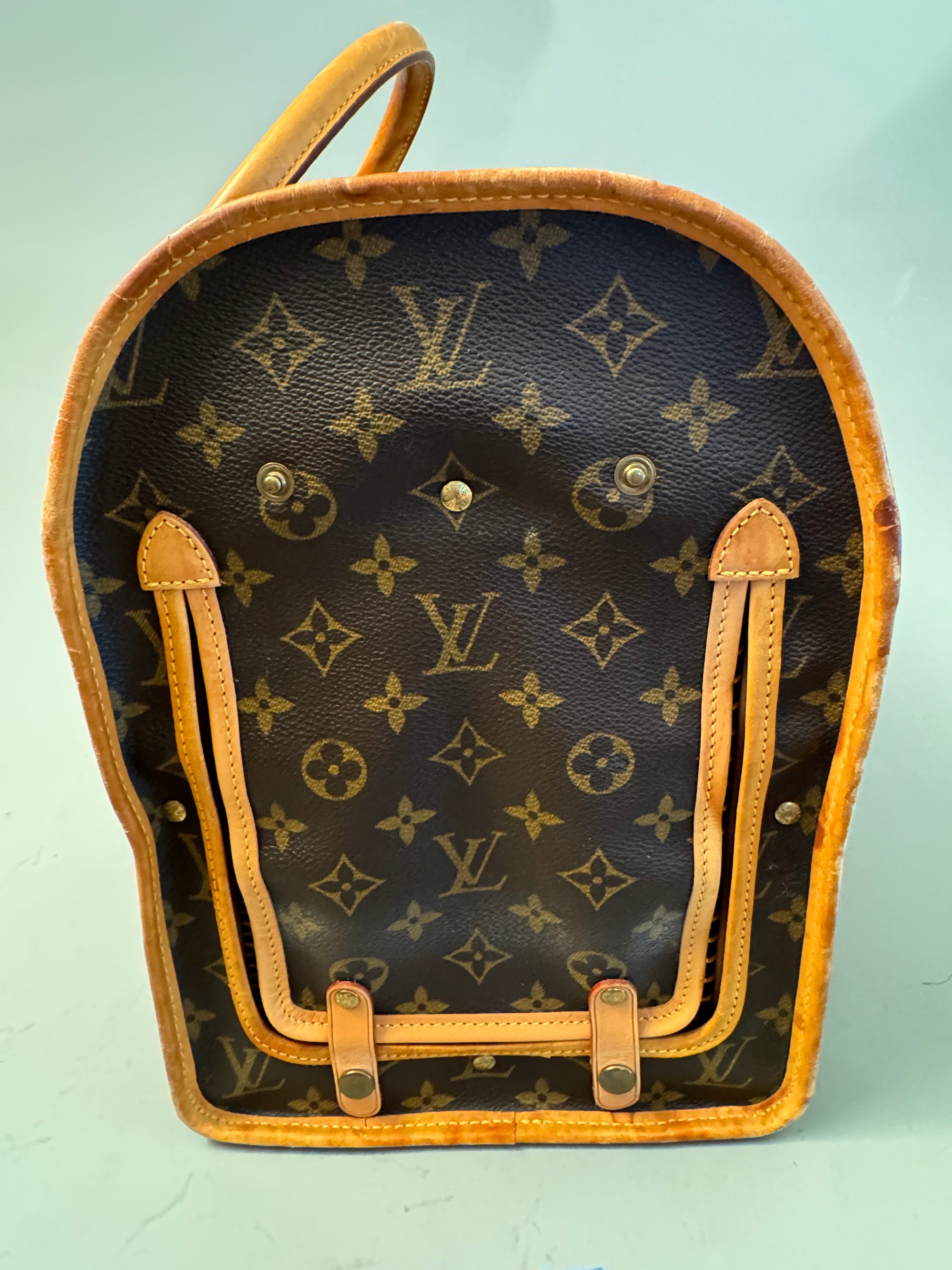 10184 Authentic Pre-loved Louis Vuitton Sac Chien Dog Carrier in Monogram Canvas