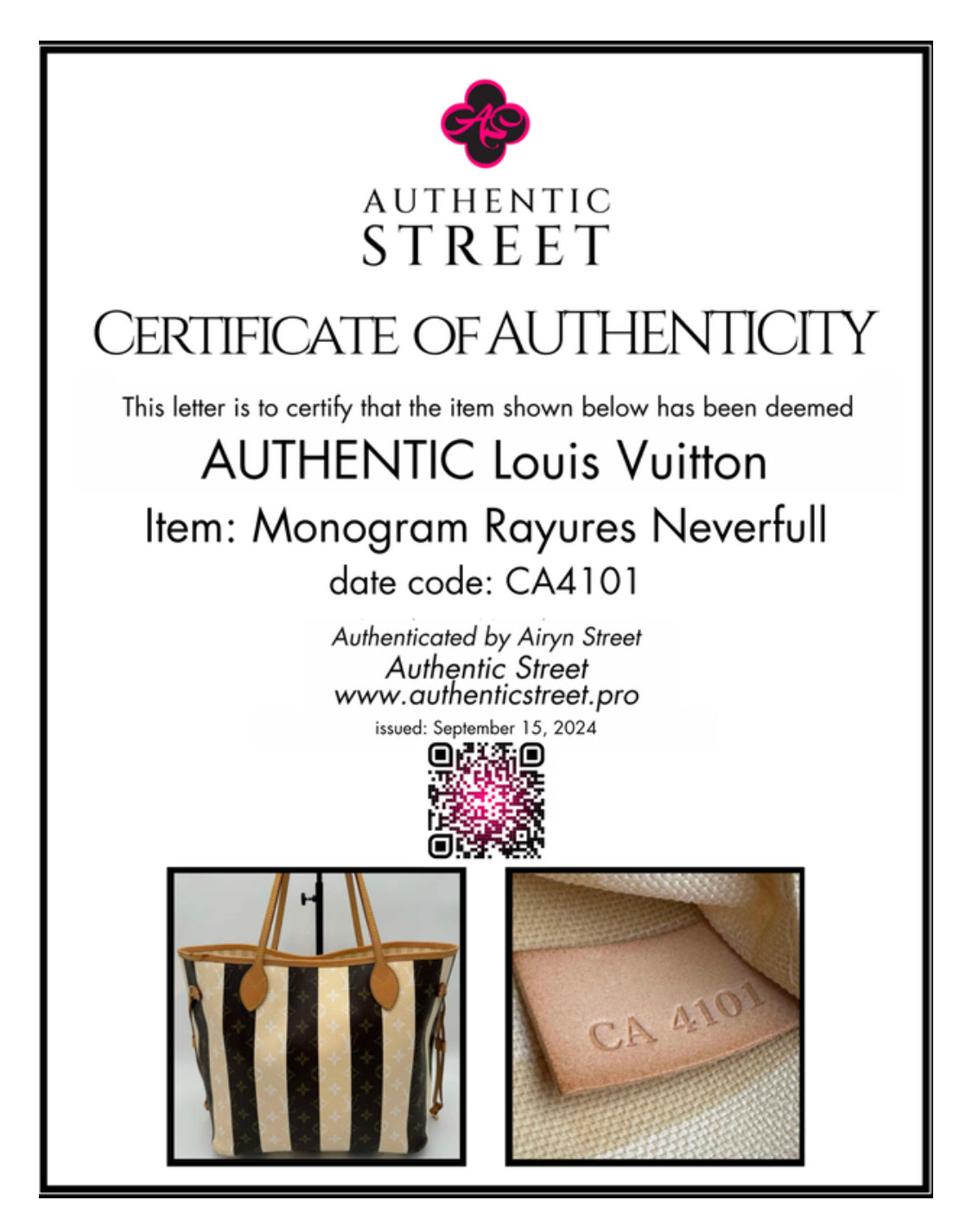 10202 Authentic Pre-Loved Louis Vuitton Limited Edition Neverfull MM in Rayures Canvas