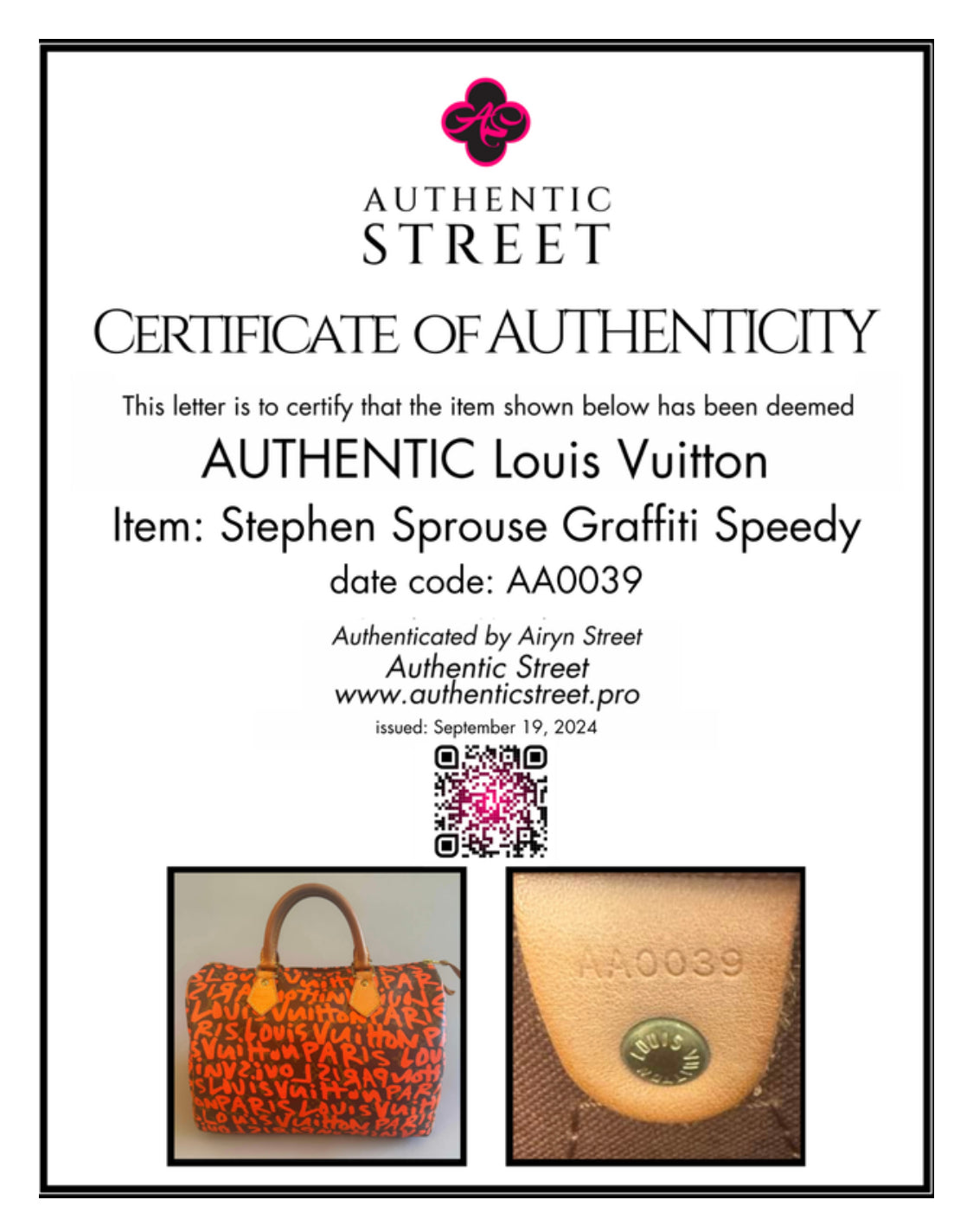 10067 Authentic Pre-loved Louis Vuitton Speedy 30 in Orange Graffiti Monogram canvas