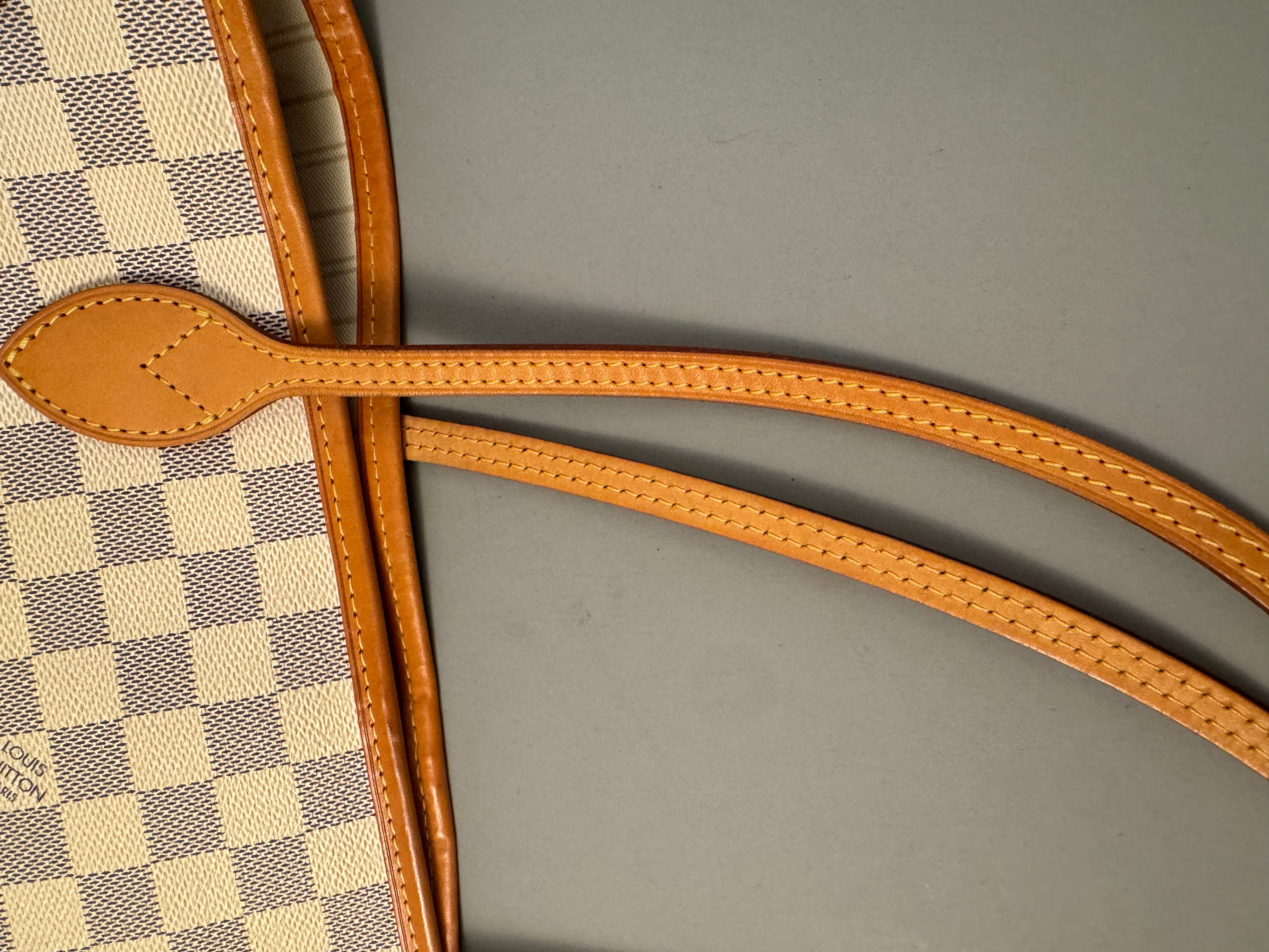 10225 Authentic Pre-loved Louis Vuitton Neverfull MM in Azur Canvas