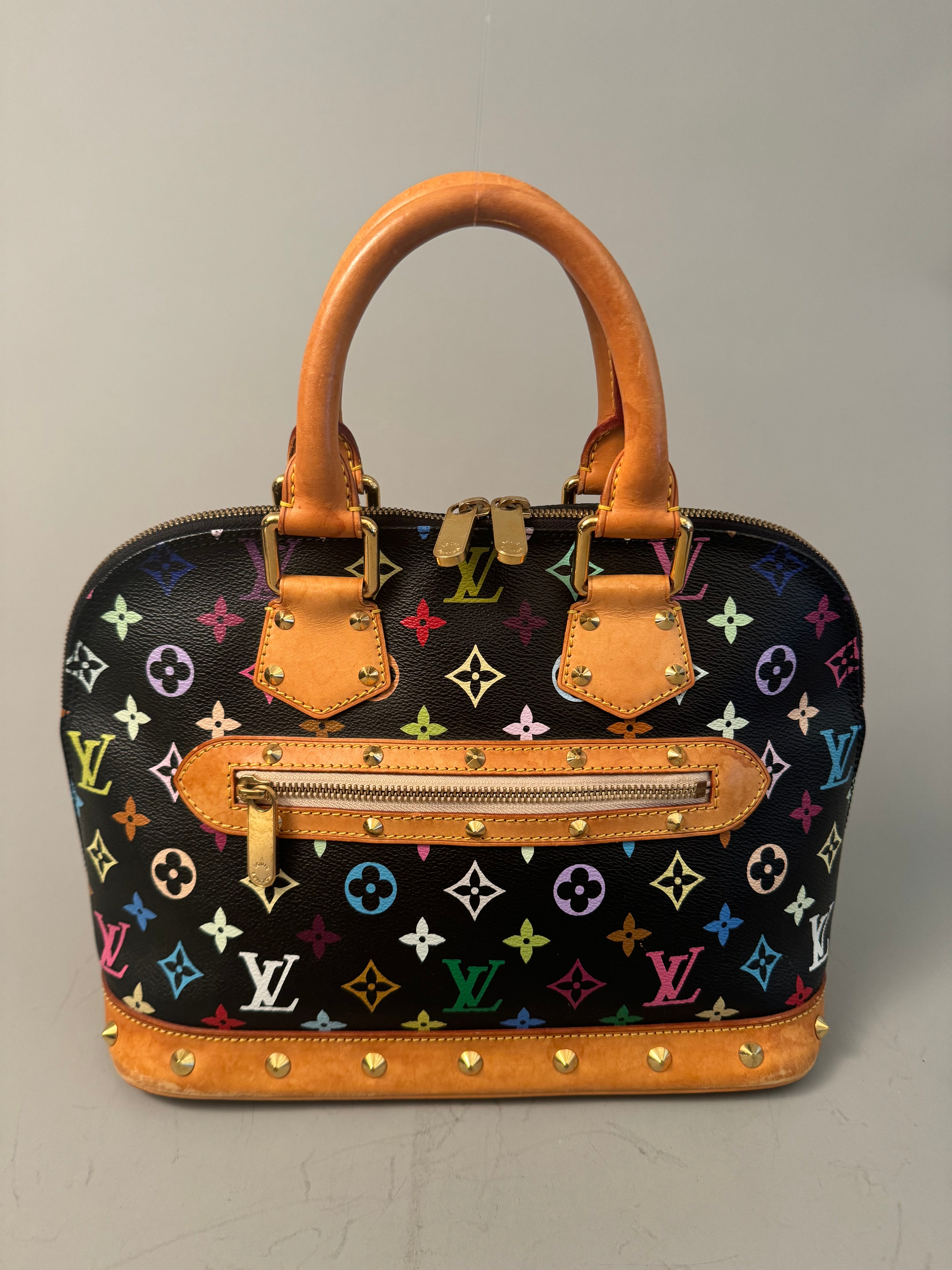 10231 Authentic Pre-loved Louis Vuitton Alma in Black Multicolor Canvas