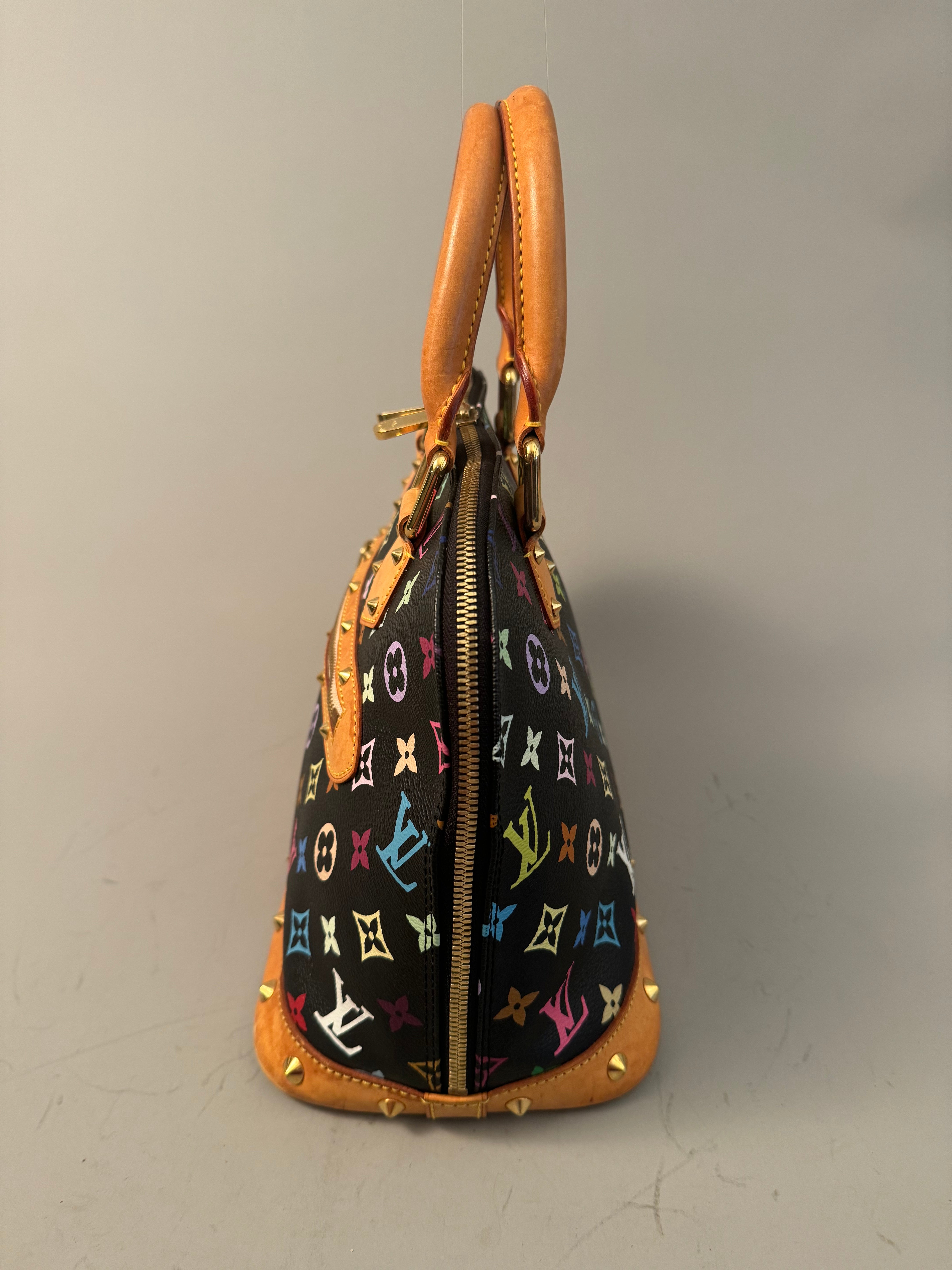 10231 Authentic Pre-loved Louis Vuitton Alma in Black Multicolor Canvas