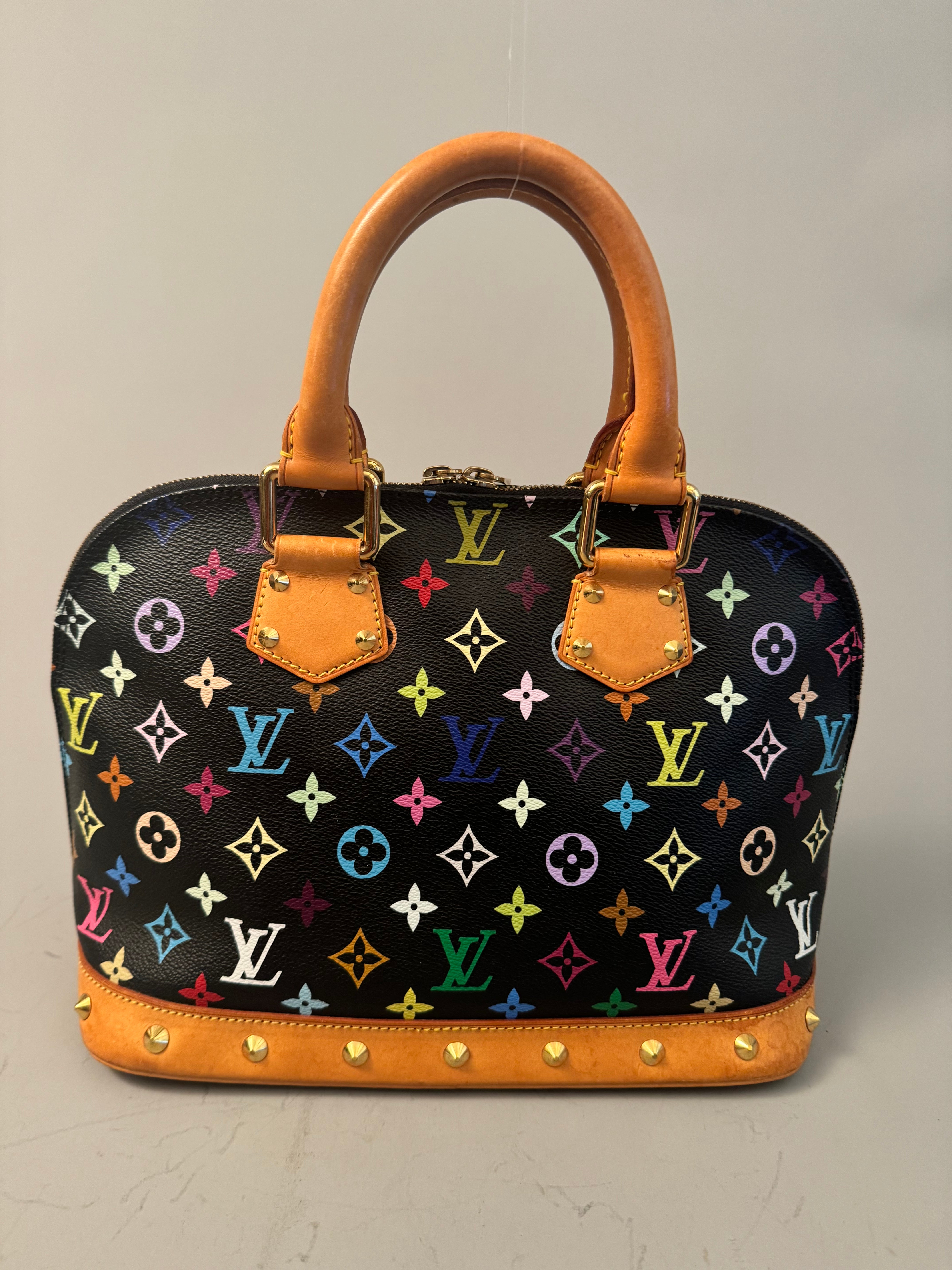 10231 Authentic Pre-loved Louis Vuitton Alma in Black Multicolor Canvas