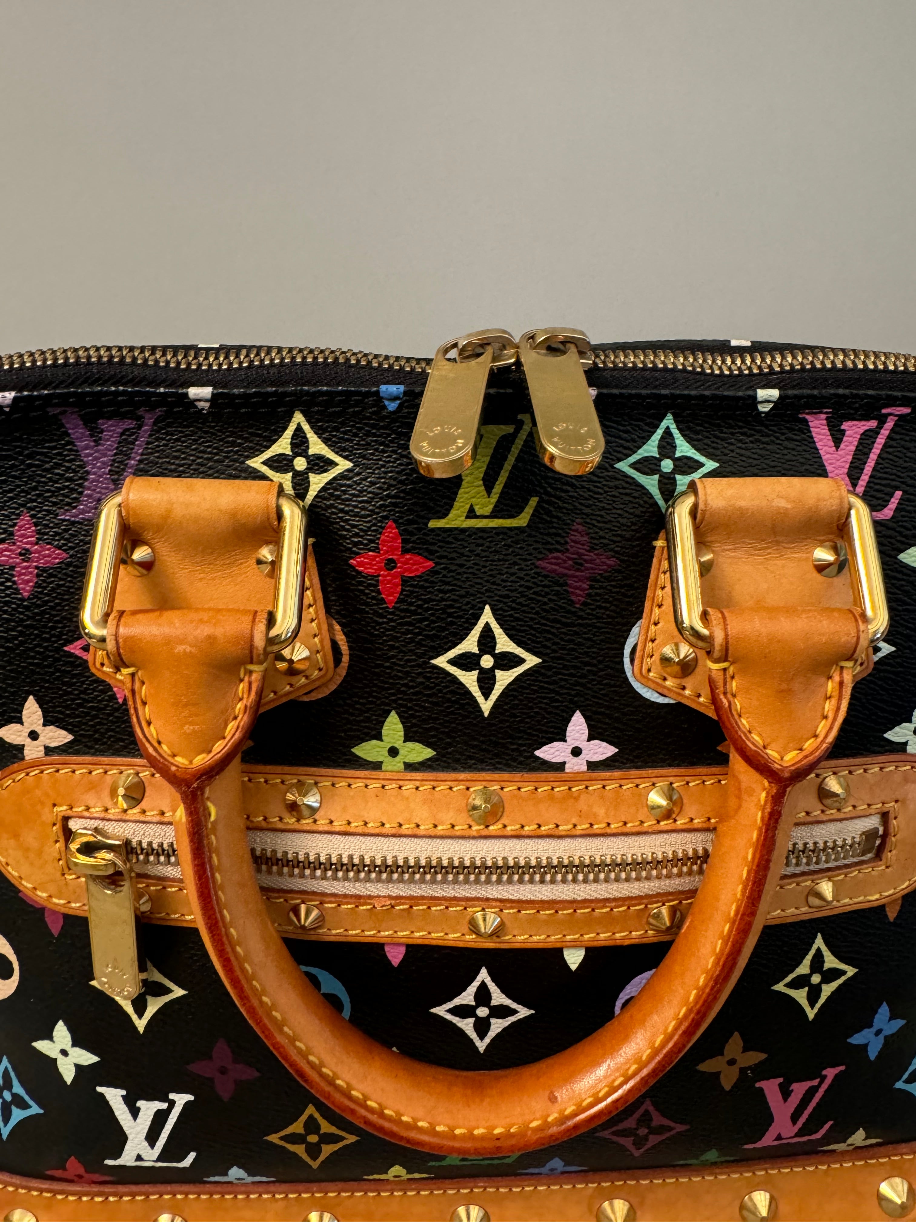 10231 Authentic Pre-loved Louis Vuitton Alma in Black Multicolor Canvas