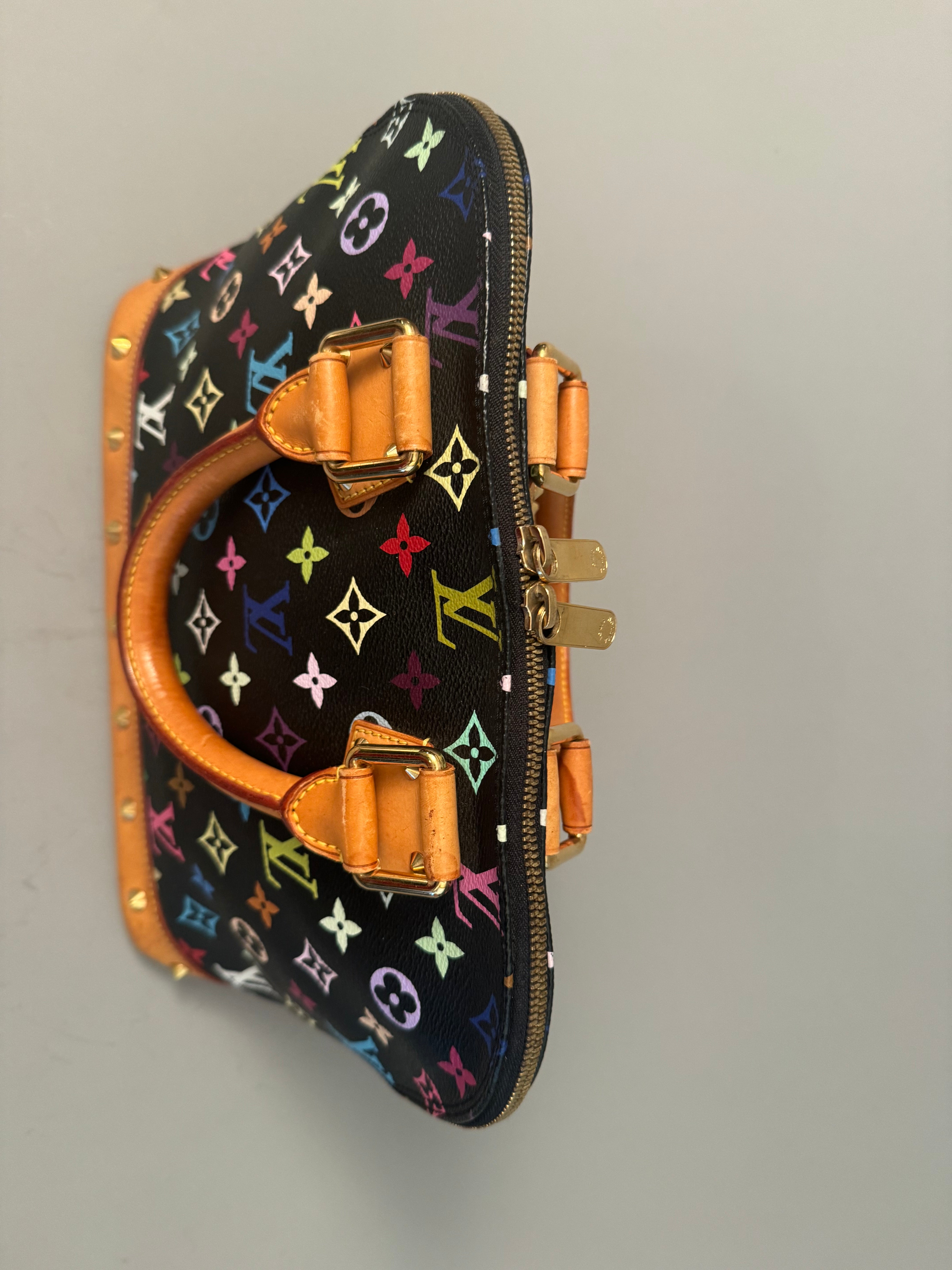 10231 Authentic Pre-loved Louis Vuitton Alma in Black Multicolor Canvas