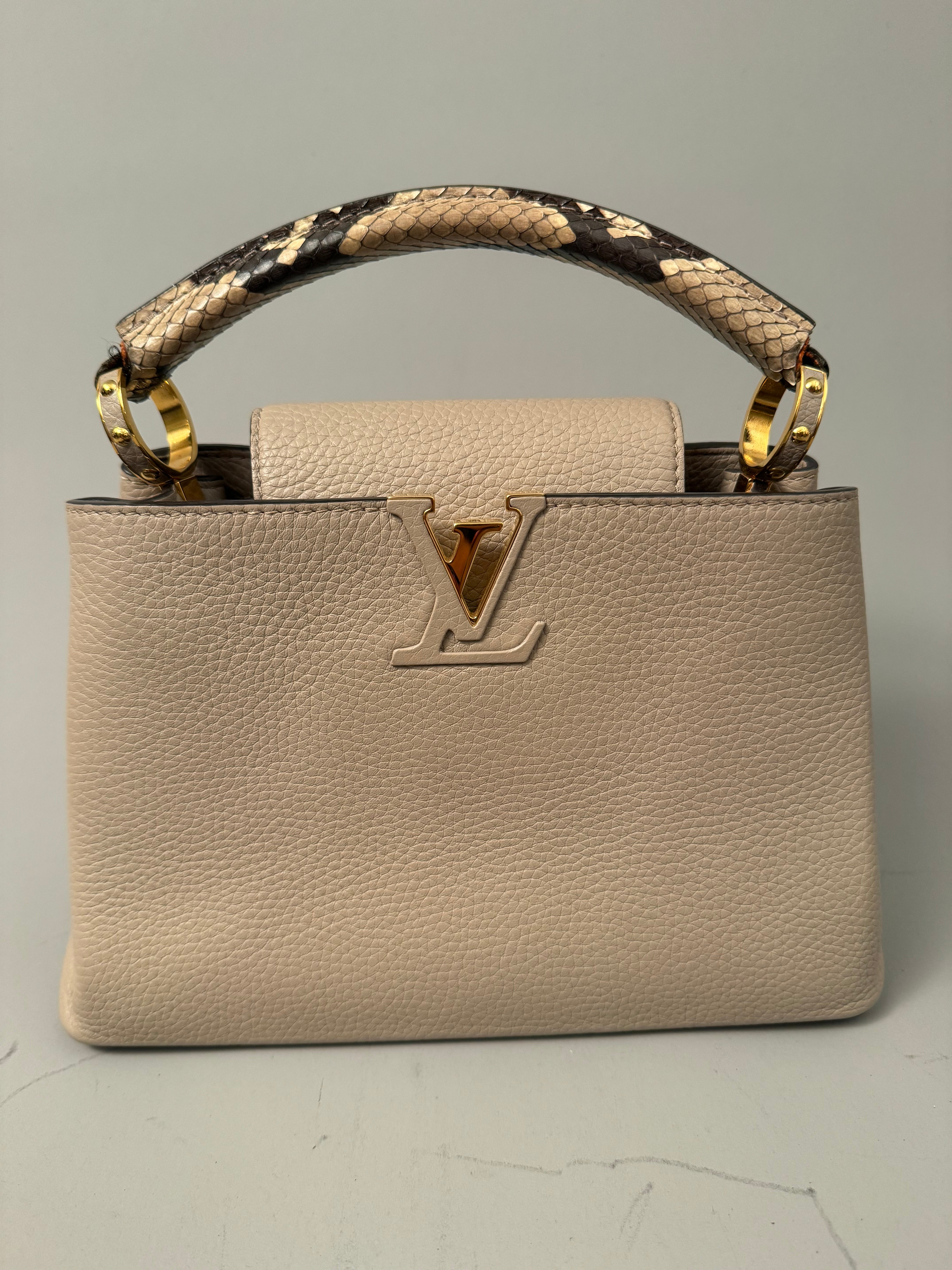 10239 Authentic Pre-Loved Louis Vuitton Capucines BB in Python Tourillon Leather