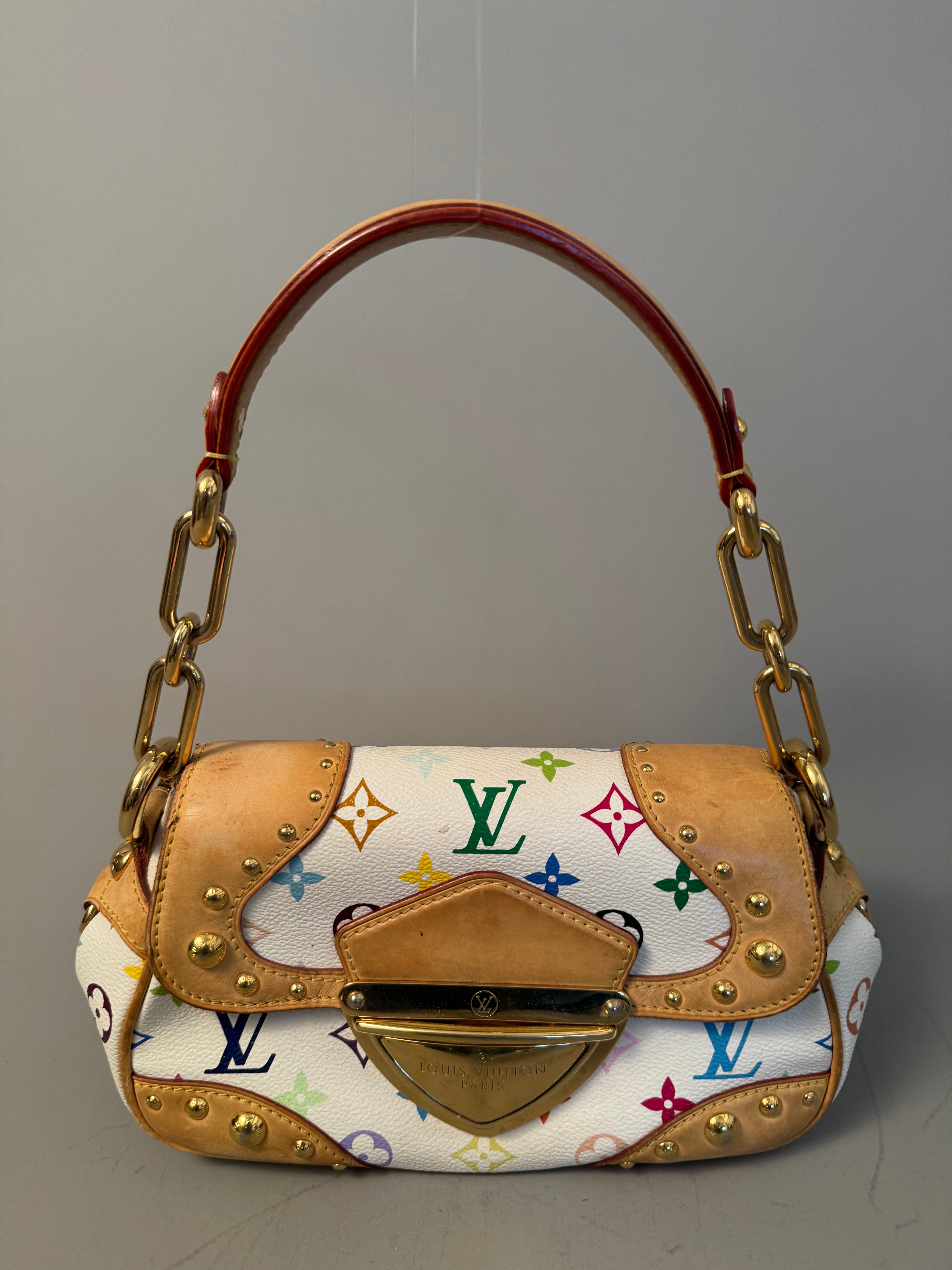 10258 Authentic Pre-loved Louis Vuitton Marilyn in White Multicolor Canvas