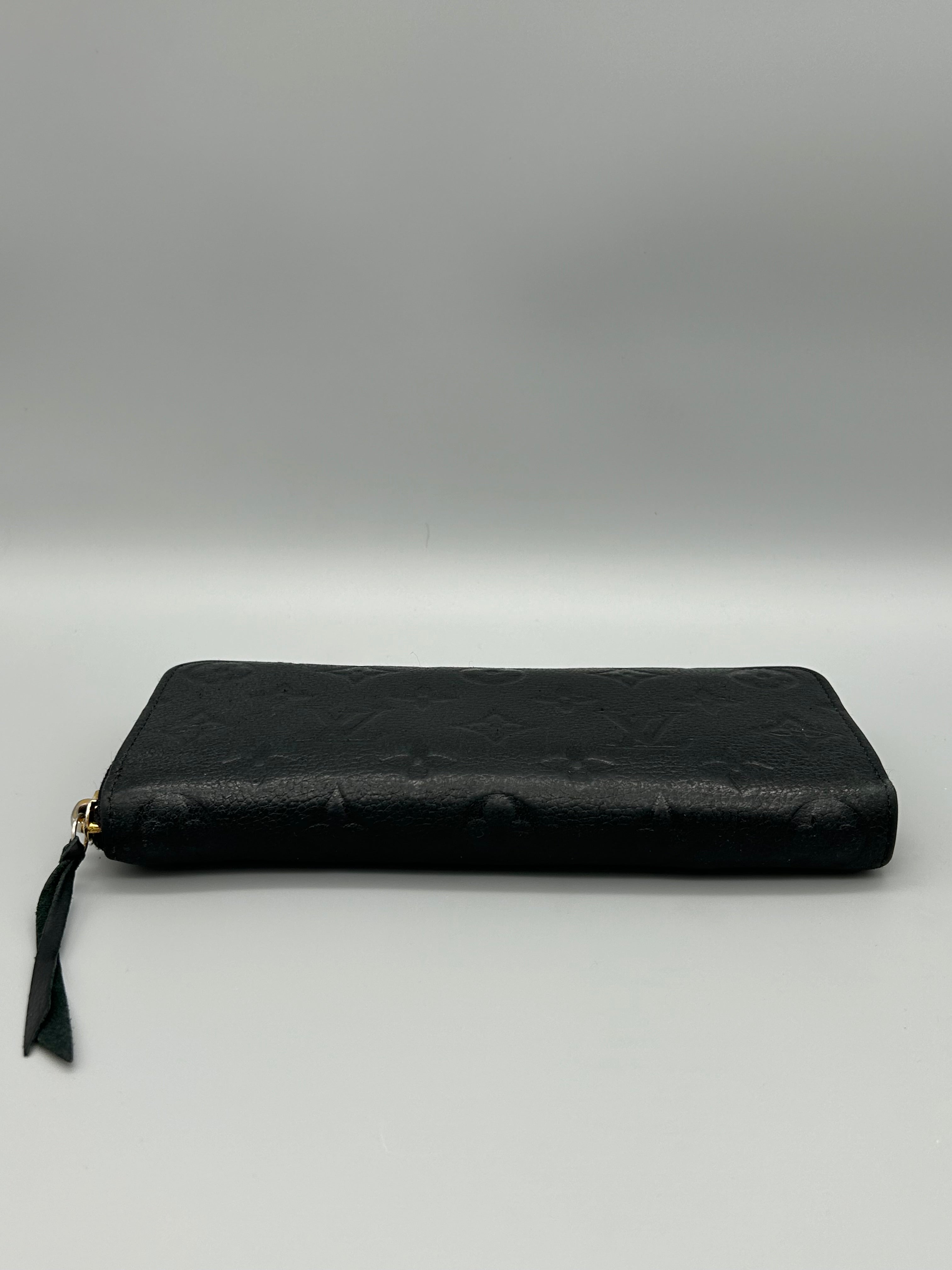 10119 Authentic Pre-Loved Louis Vuitton Zippy Long Wallet in Empriente Black Leather