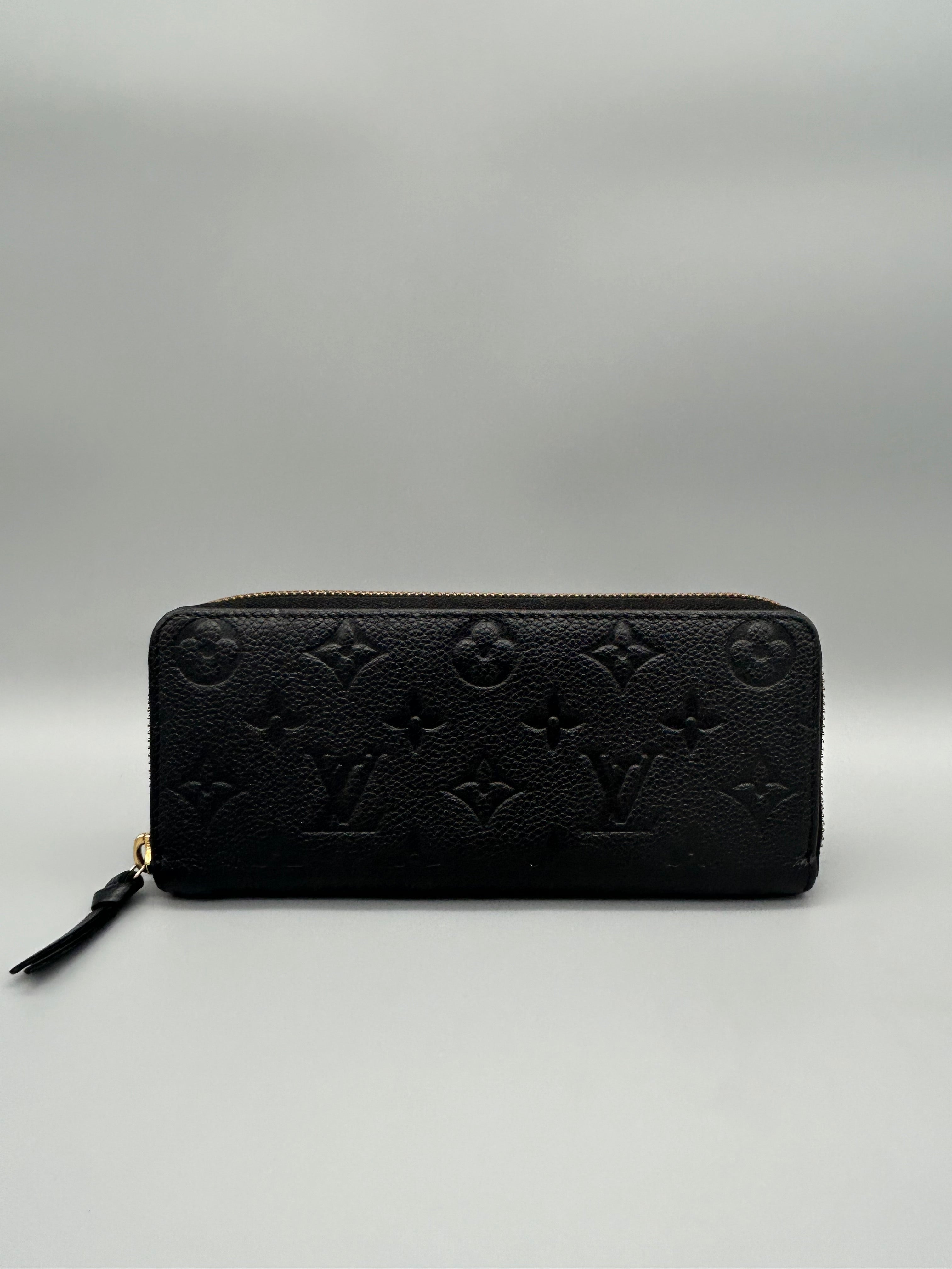 10120 Authentic Pre-Loved Louis Vuitton Zippy Long Wallet in Empriente Black Leather