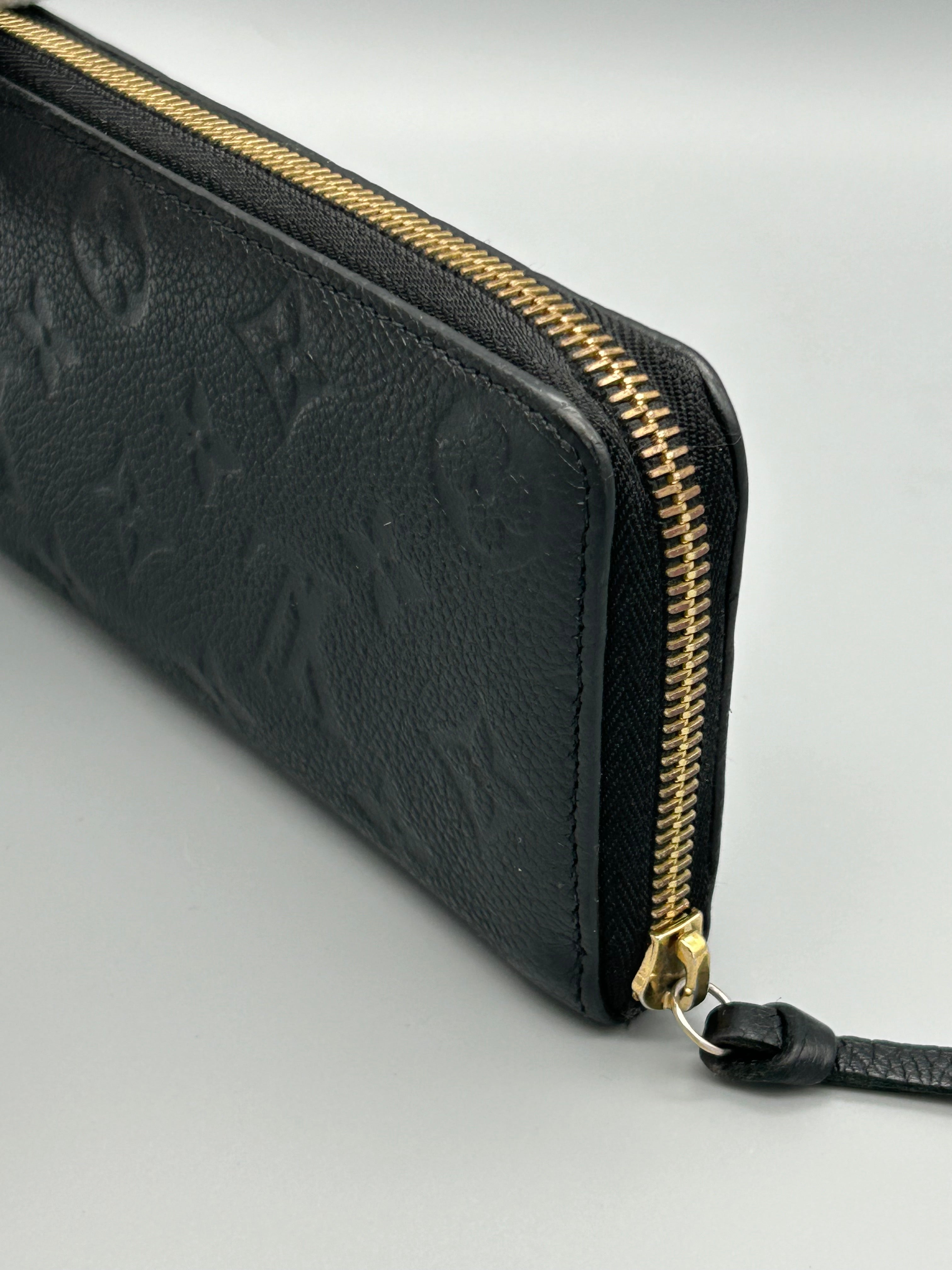 10120 Authentic Pre-Loved Louis Vuitton Zippy Long Wallet in Empriente Black Leather