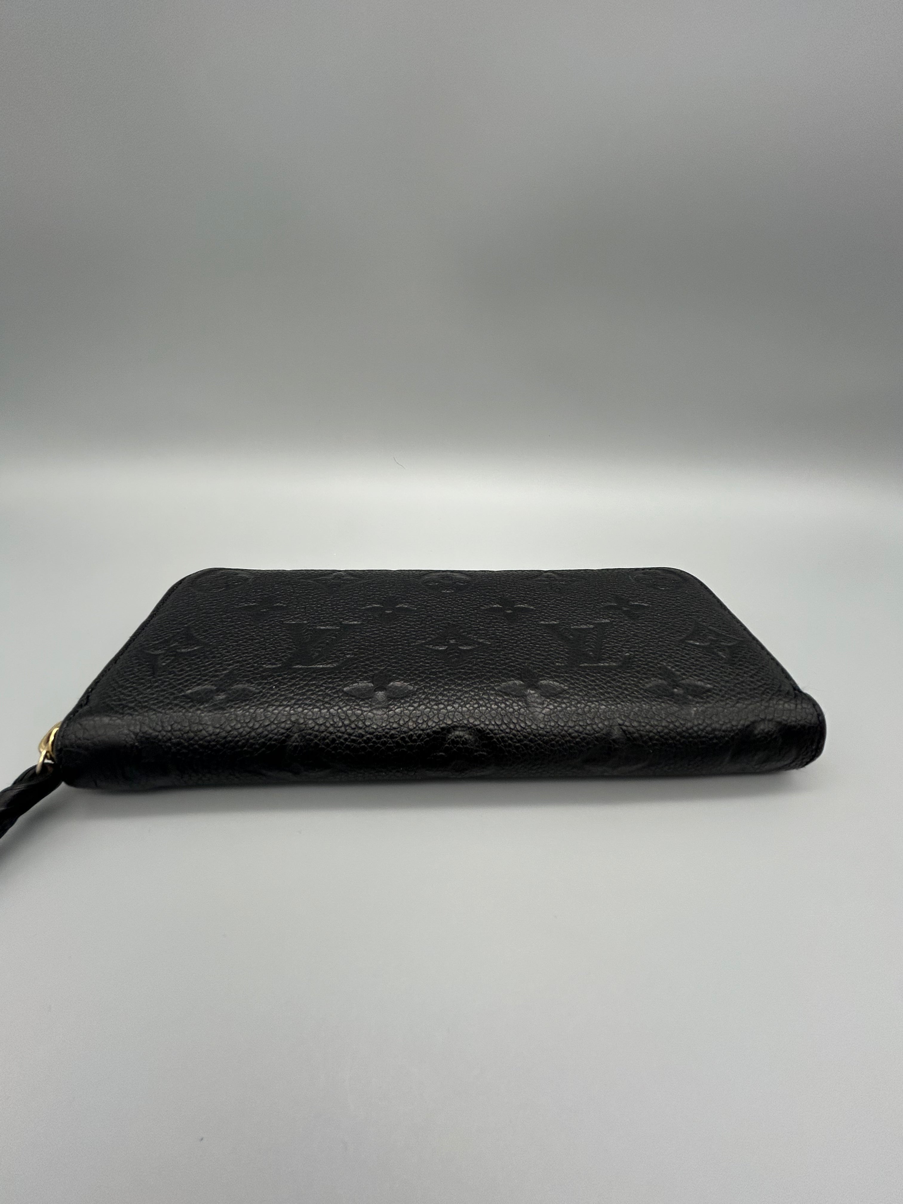 10120 Authentic Pre-Loved Louis Vuitton Zippy Long Wallet in Empriente Black Leather