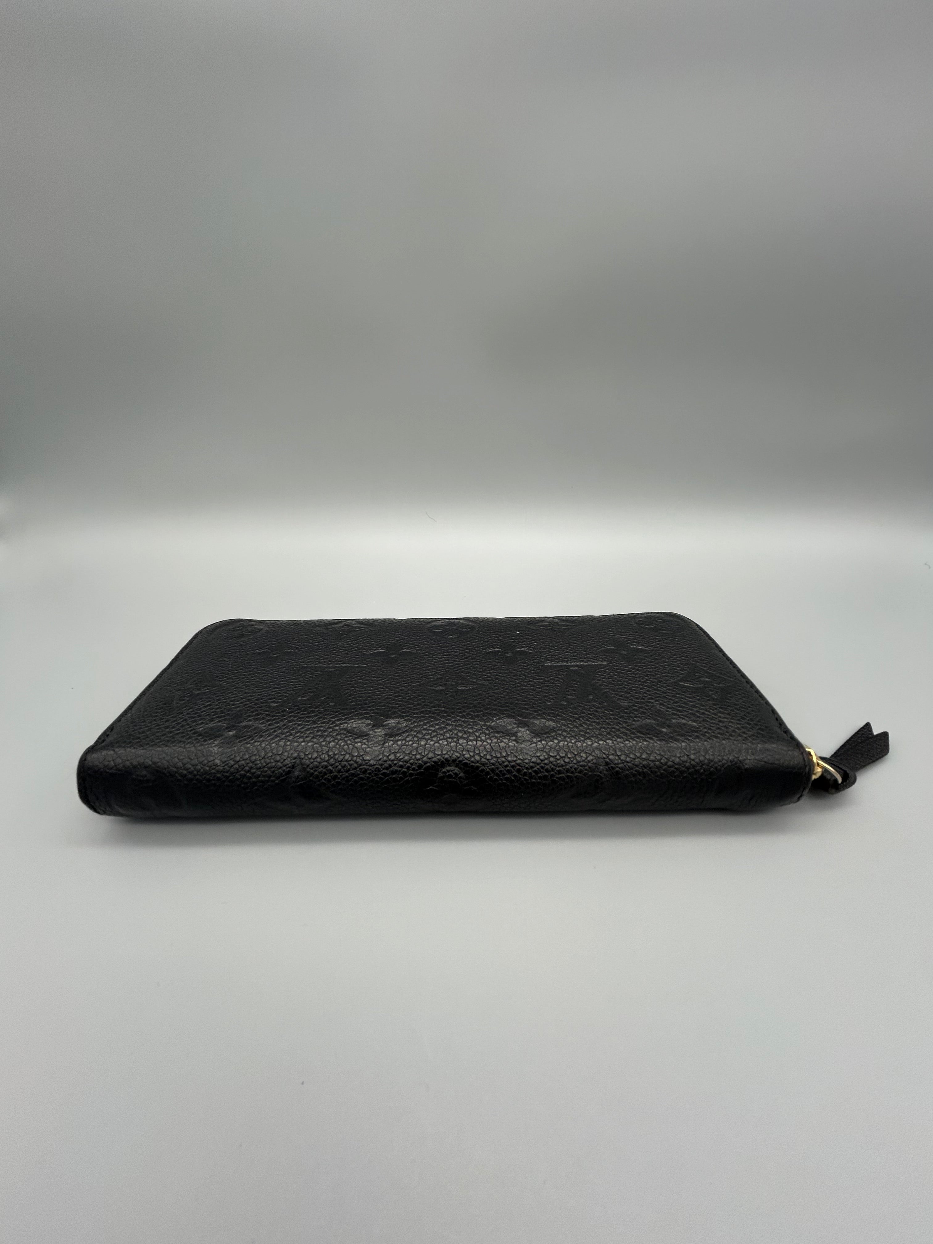 10120 Authentic Pre-Loved Louis Vuitton Zippy Long Wallet in Empriente Black Leather