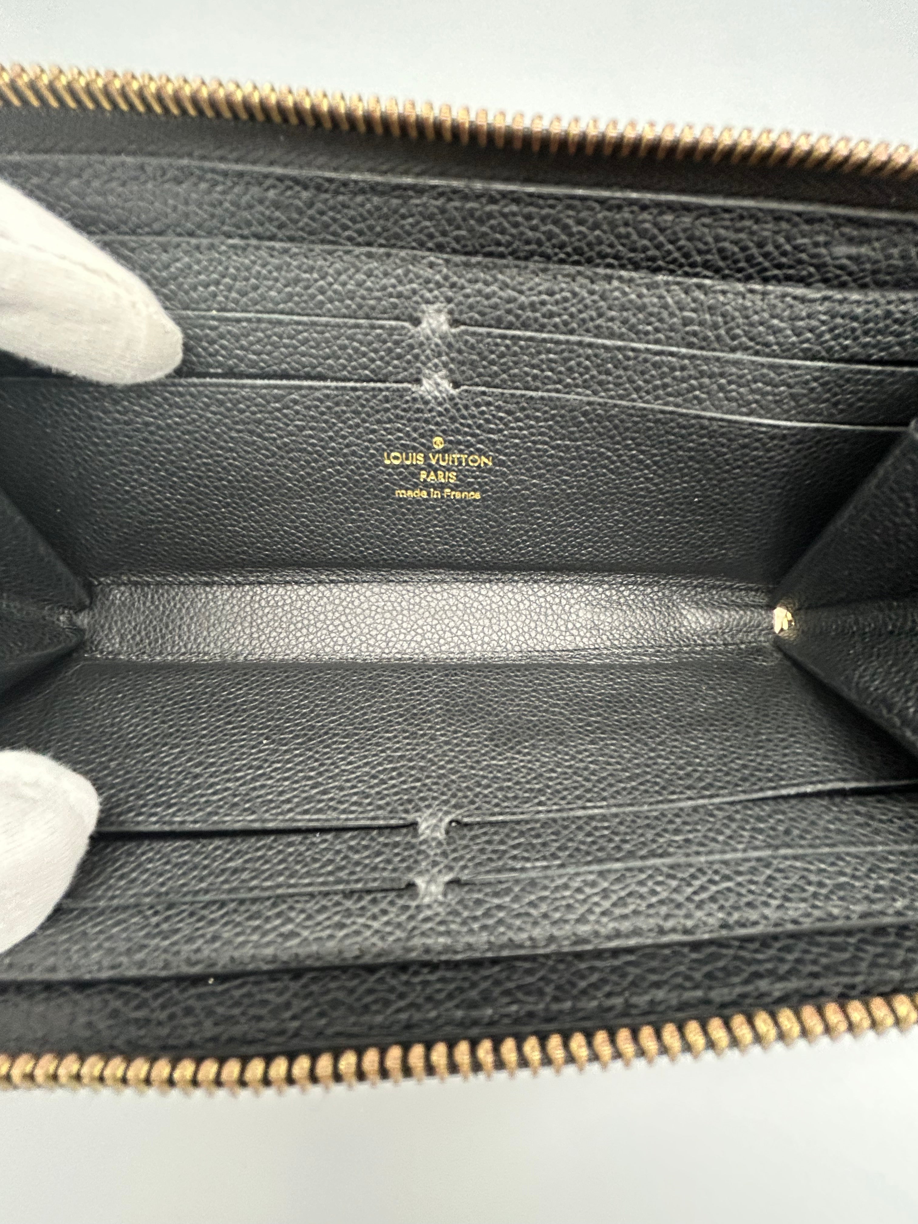 10120 Authentic Pre-Loved Louis Vuitton Zippy Long Wallet in Empriente Black Leather