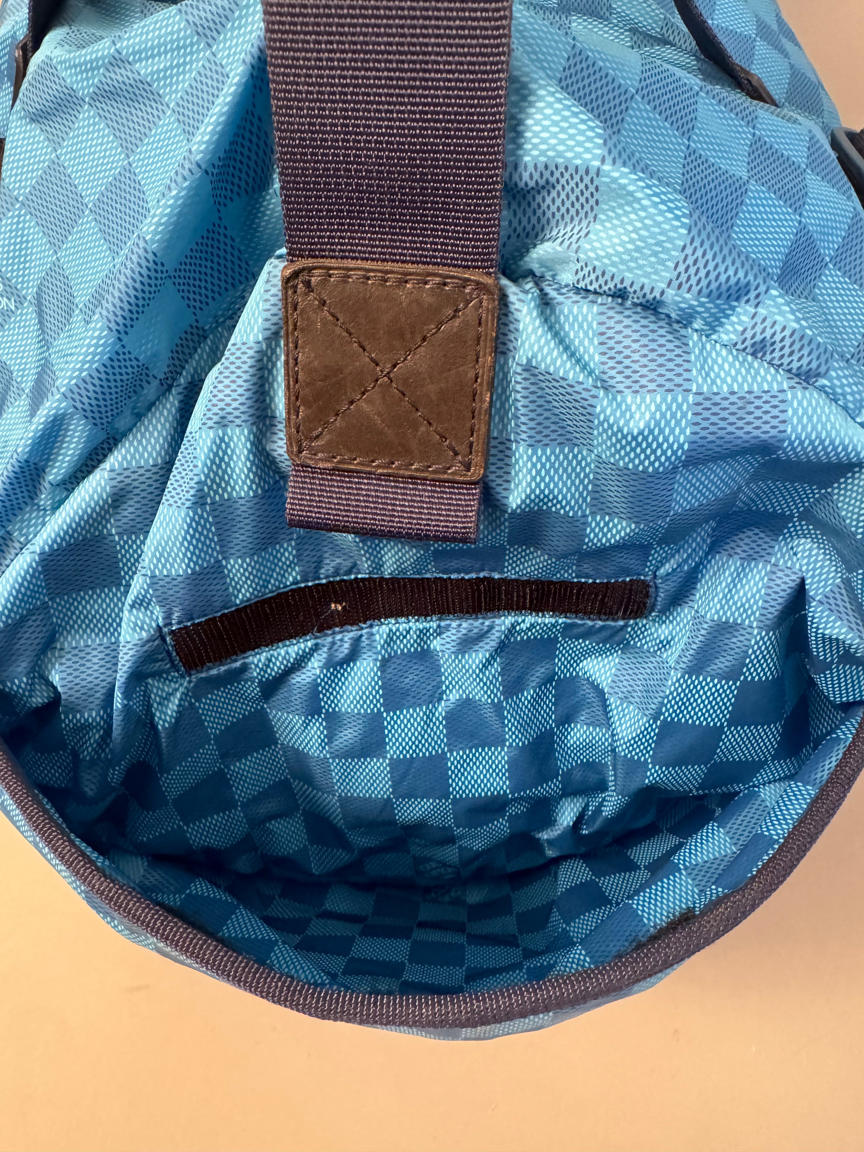 10183 Authentic Pre-loved Louis Vuitton Banjul Boston Blue Damier Nylon