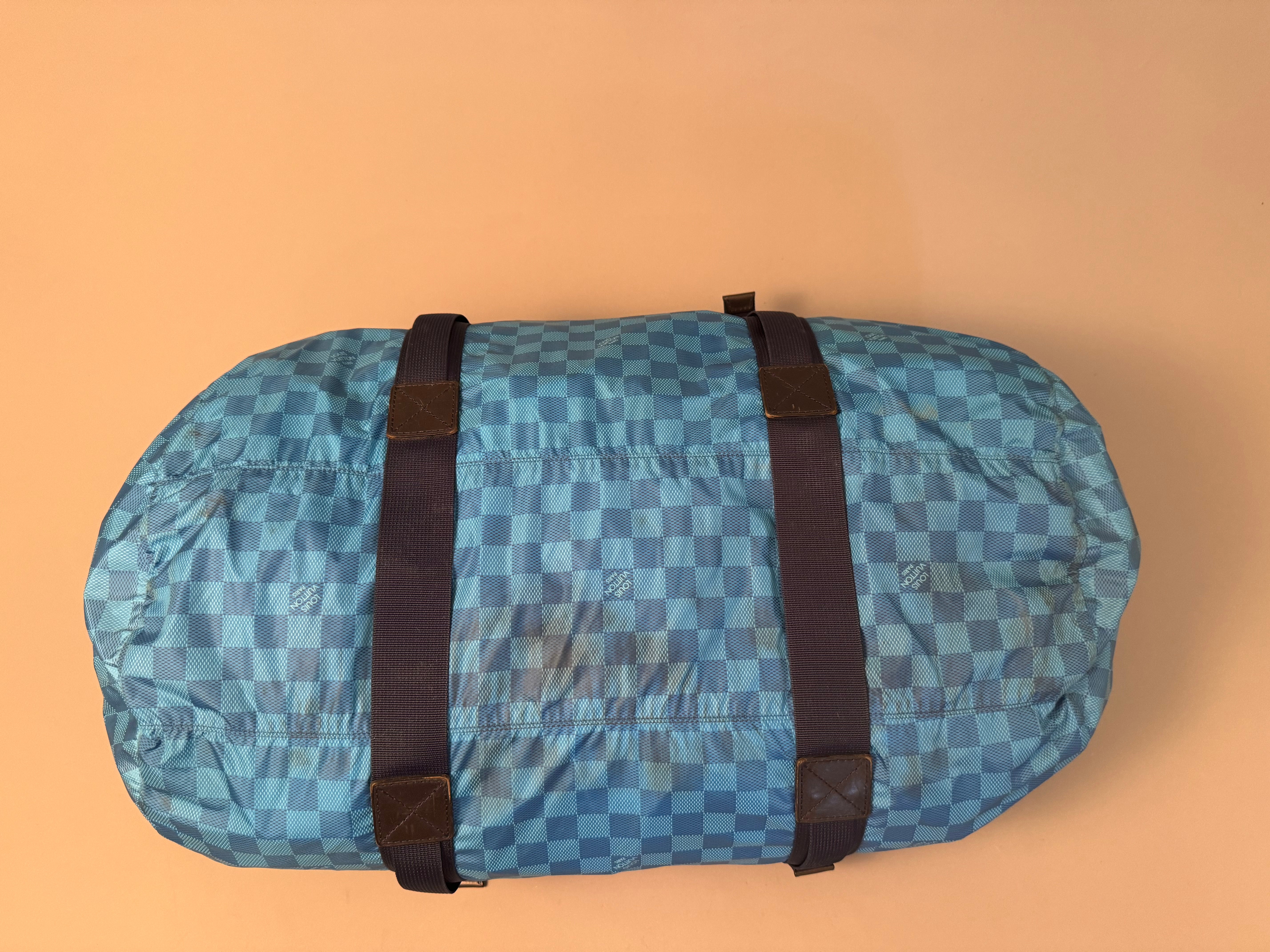 10183 Authentic Pre-loved Louis Vuitton Banjul Boston Blue Damier Nylon