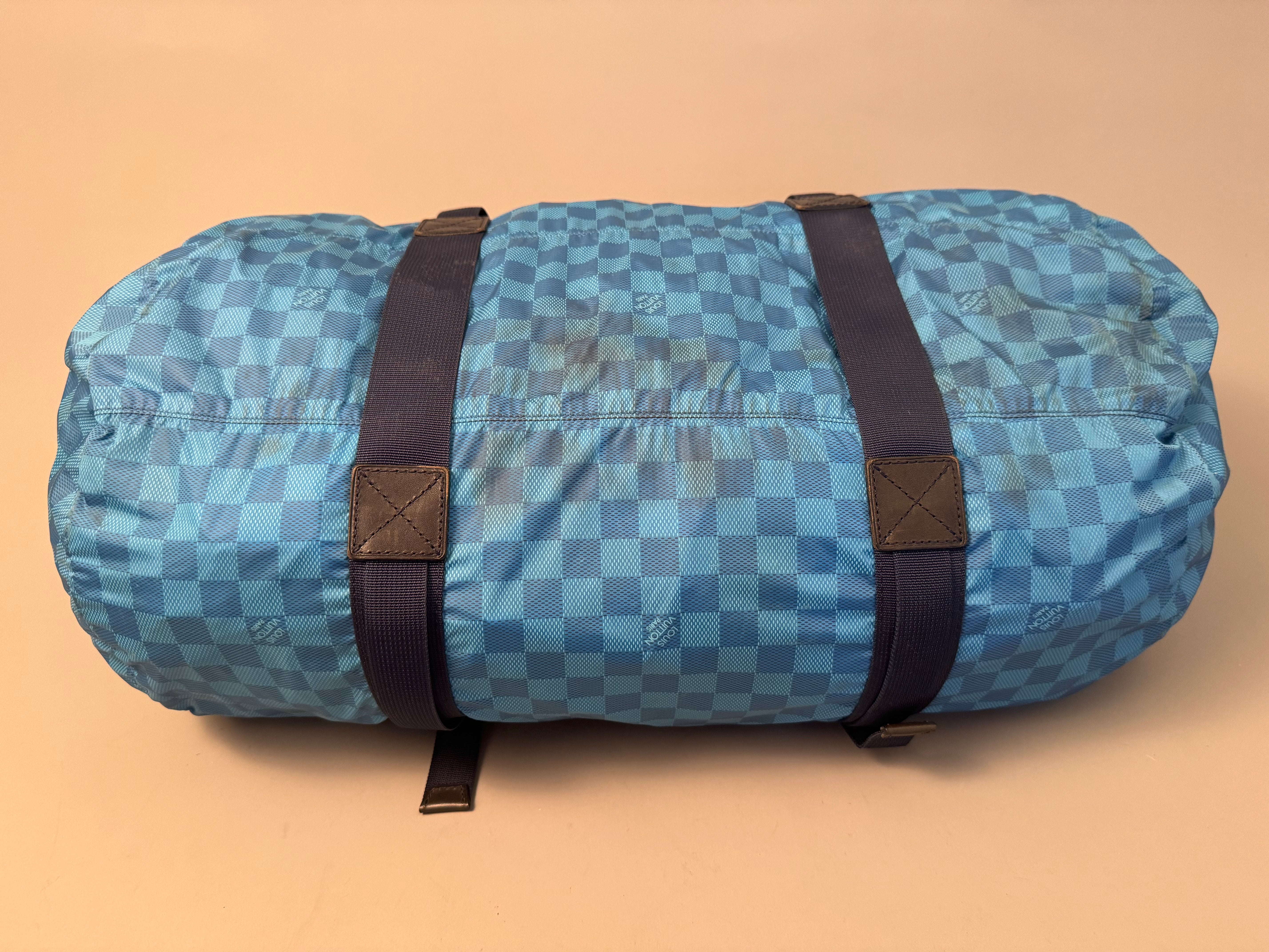 10183 Authentic Pre-loved Louis Vuitton Banjul Boston Blue Damier Nylon