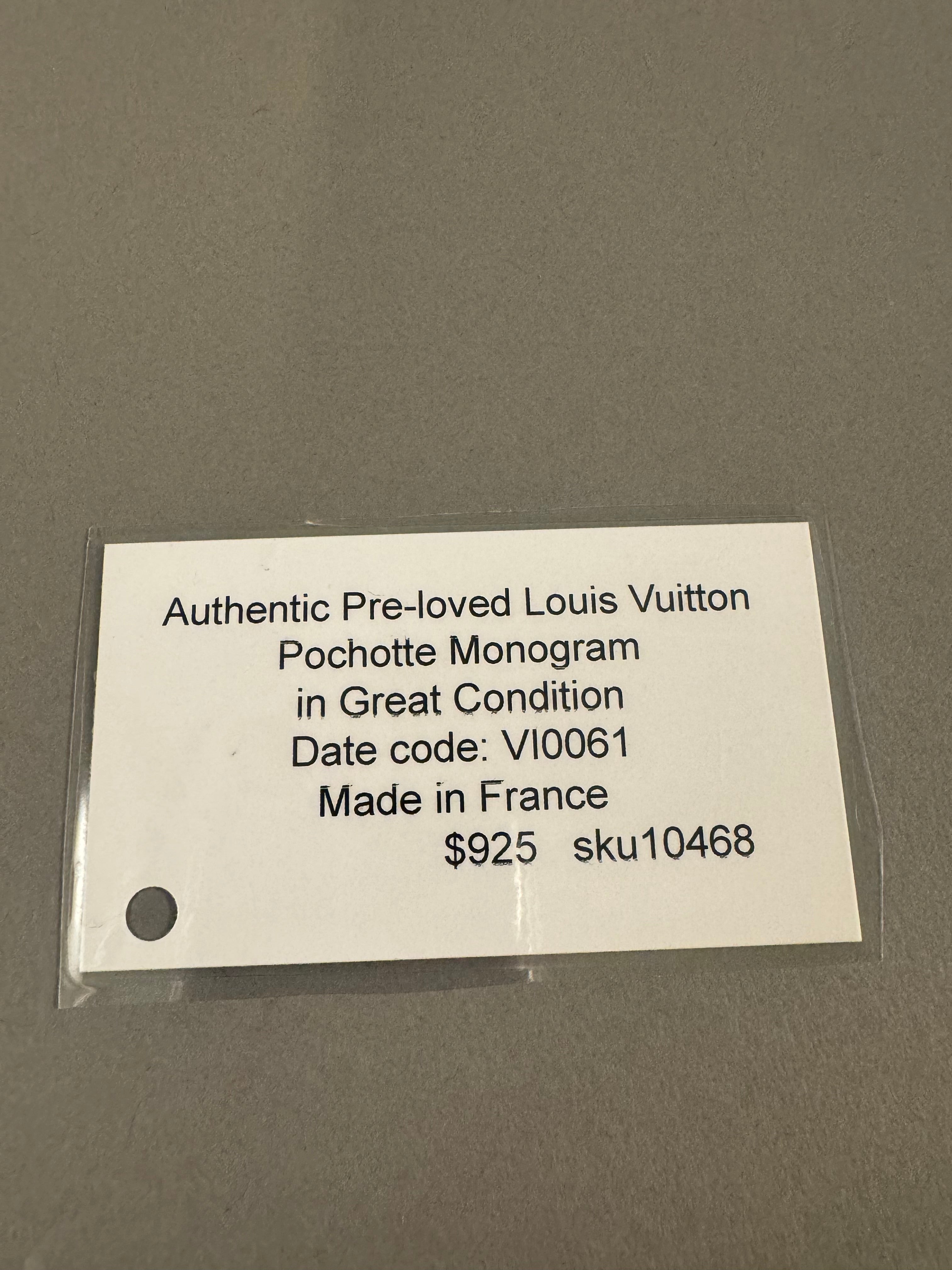 10468 Authentic Pre-loved Louis Vuitton
Pochotte Monogram