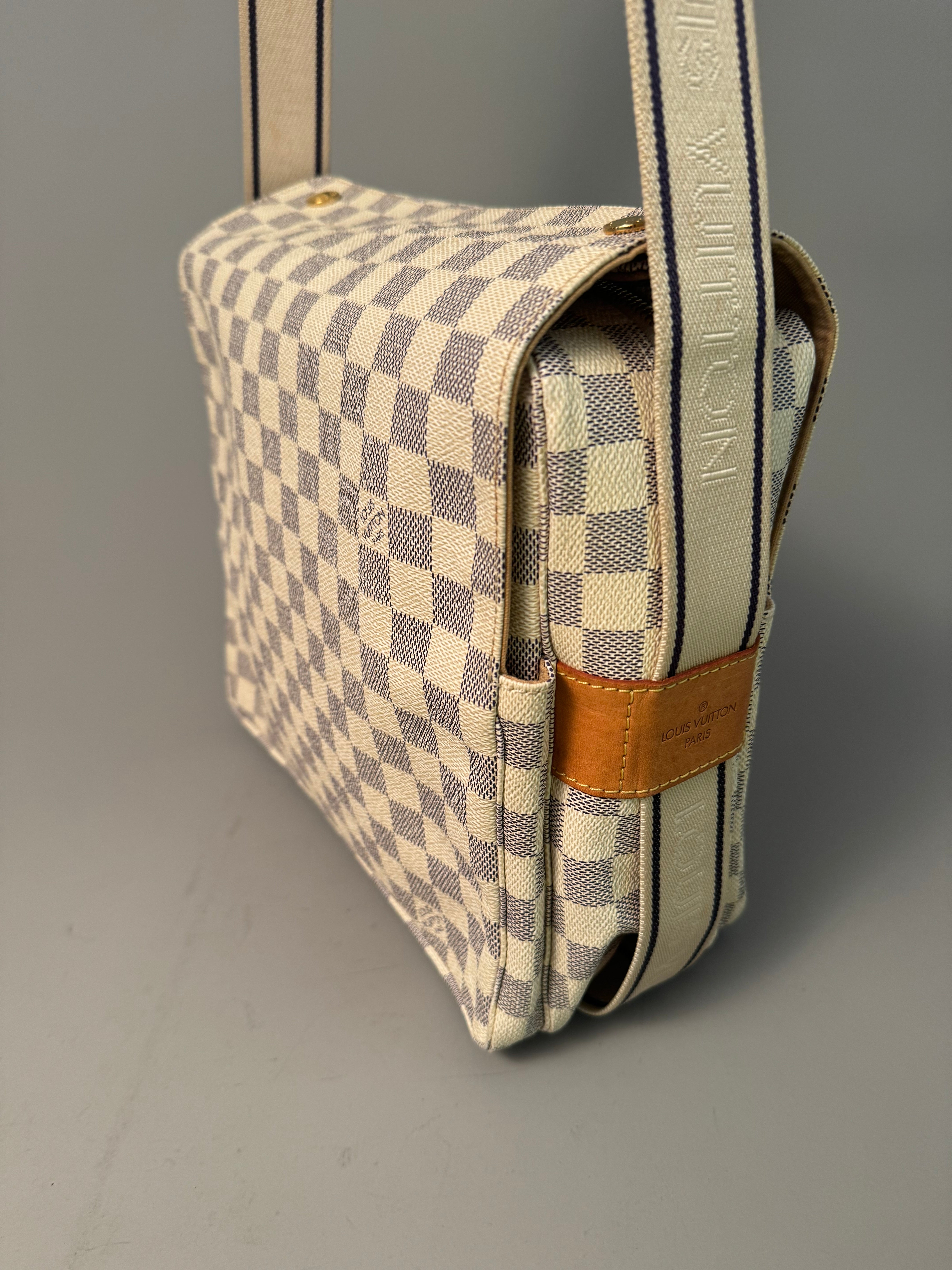 10053 Authentic Pre-loved Louis Vuitton Naviglio In Damier Azur Canvas