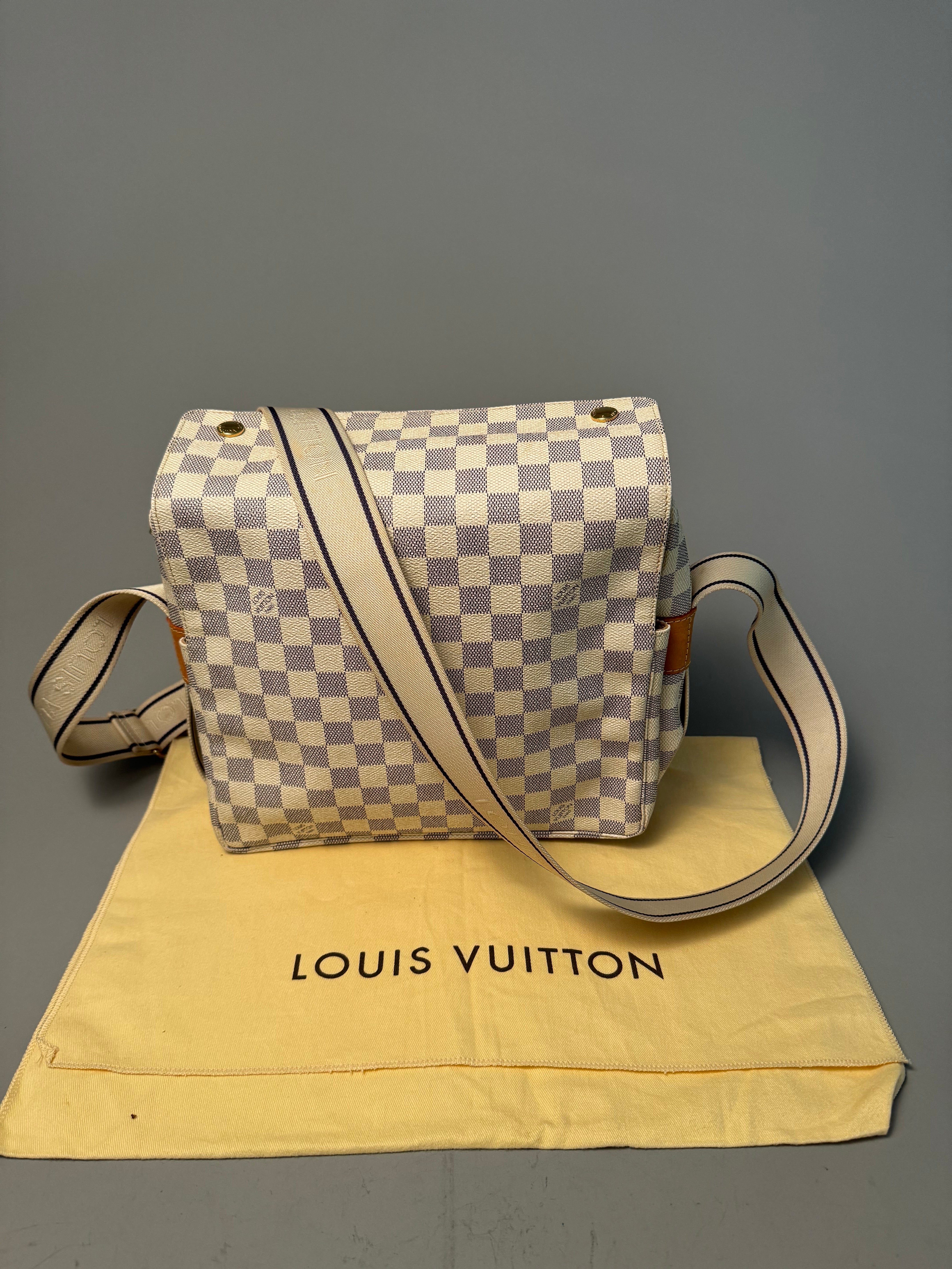 10053 Authentic Pre-loved Louis Vuitton Naviglio In Damier Azur Canvas