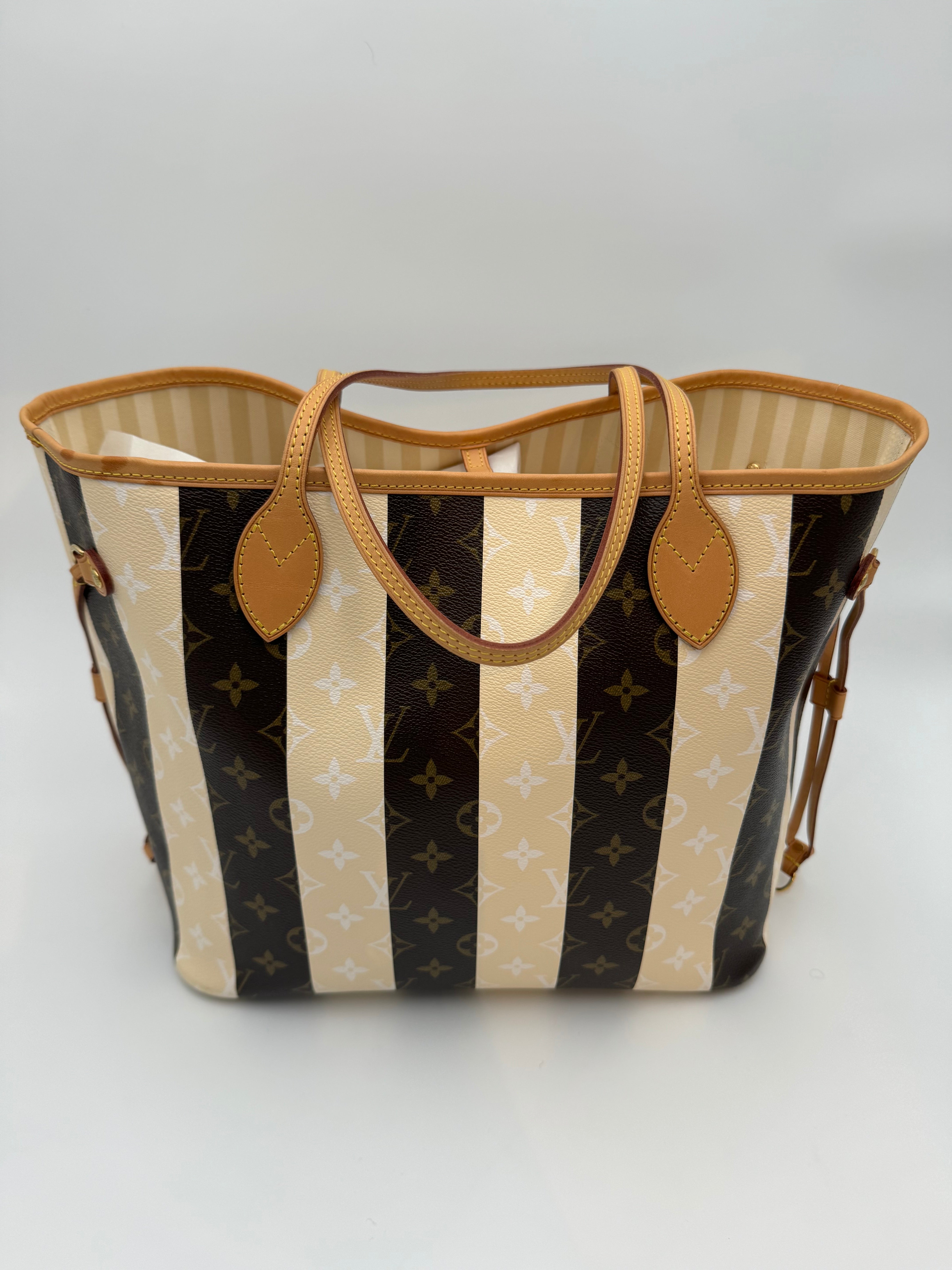 10202 Authentic Pre-Loved Louis Vuitton Limited Edition Neverfull MM in Rayures Canvas