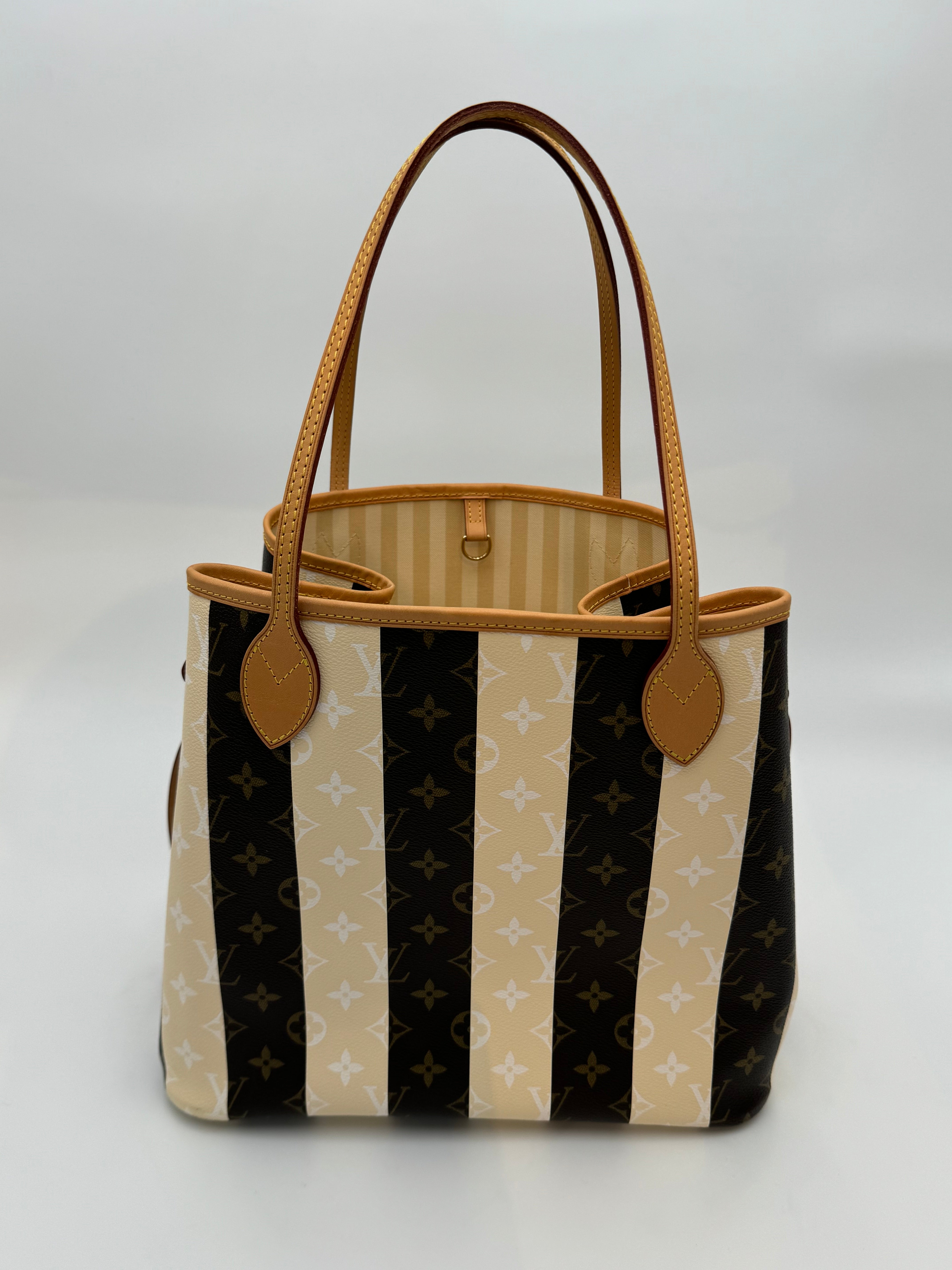 10202 Authentic Pre-Loved Louis Vuitton Limited Edition Neverfull MM in Rayures Canvas