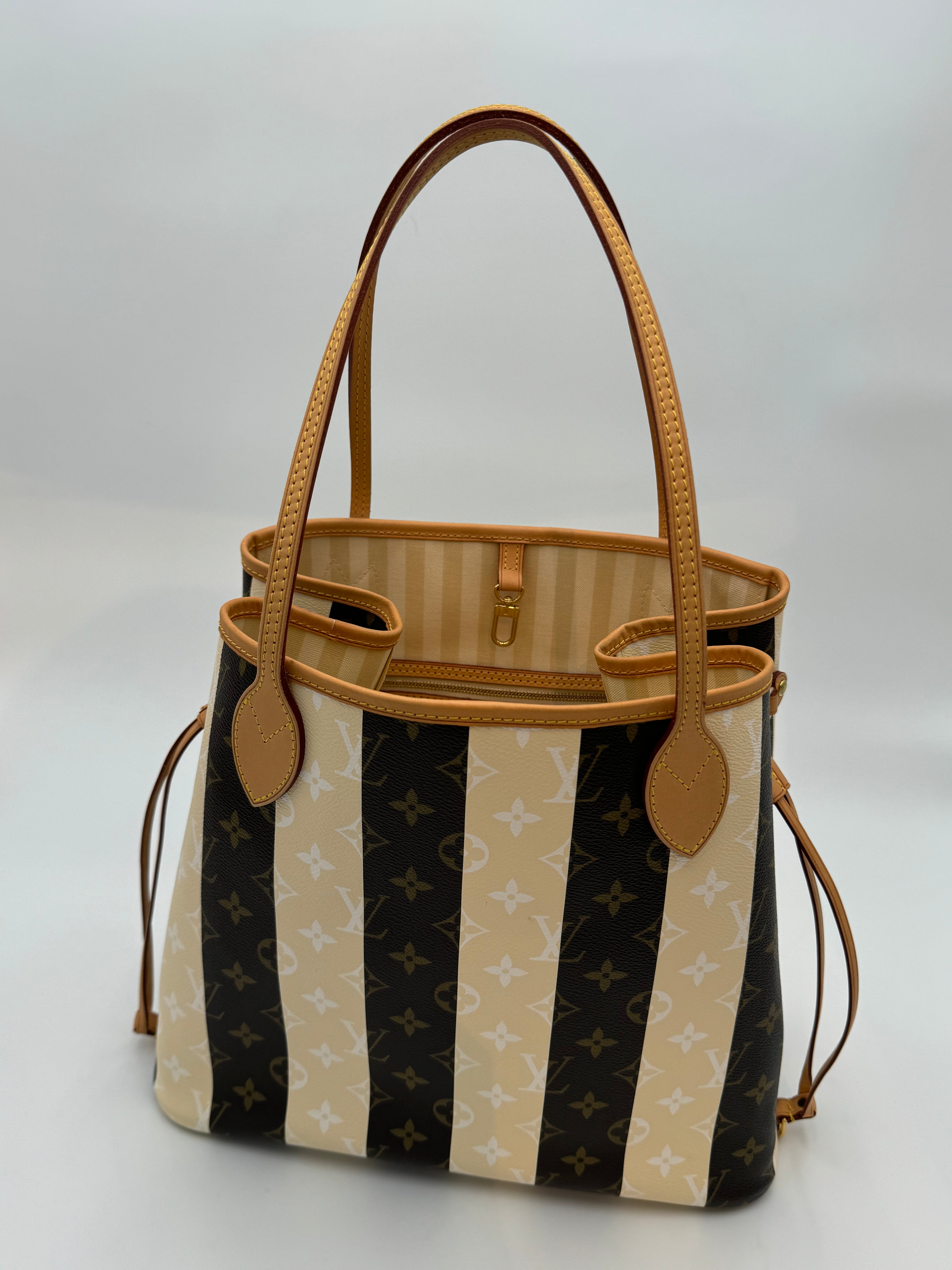 10202 Authentic Pre-Loved Louis Vuitton Limited Edition Neverfull MM in Rayures Canvas