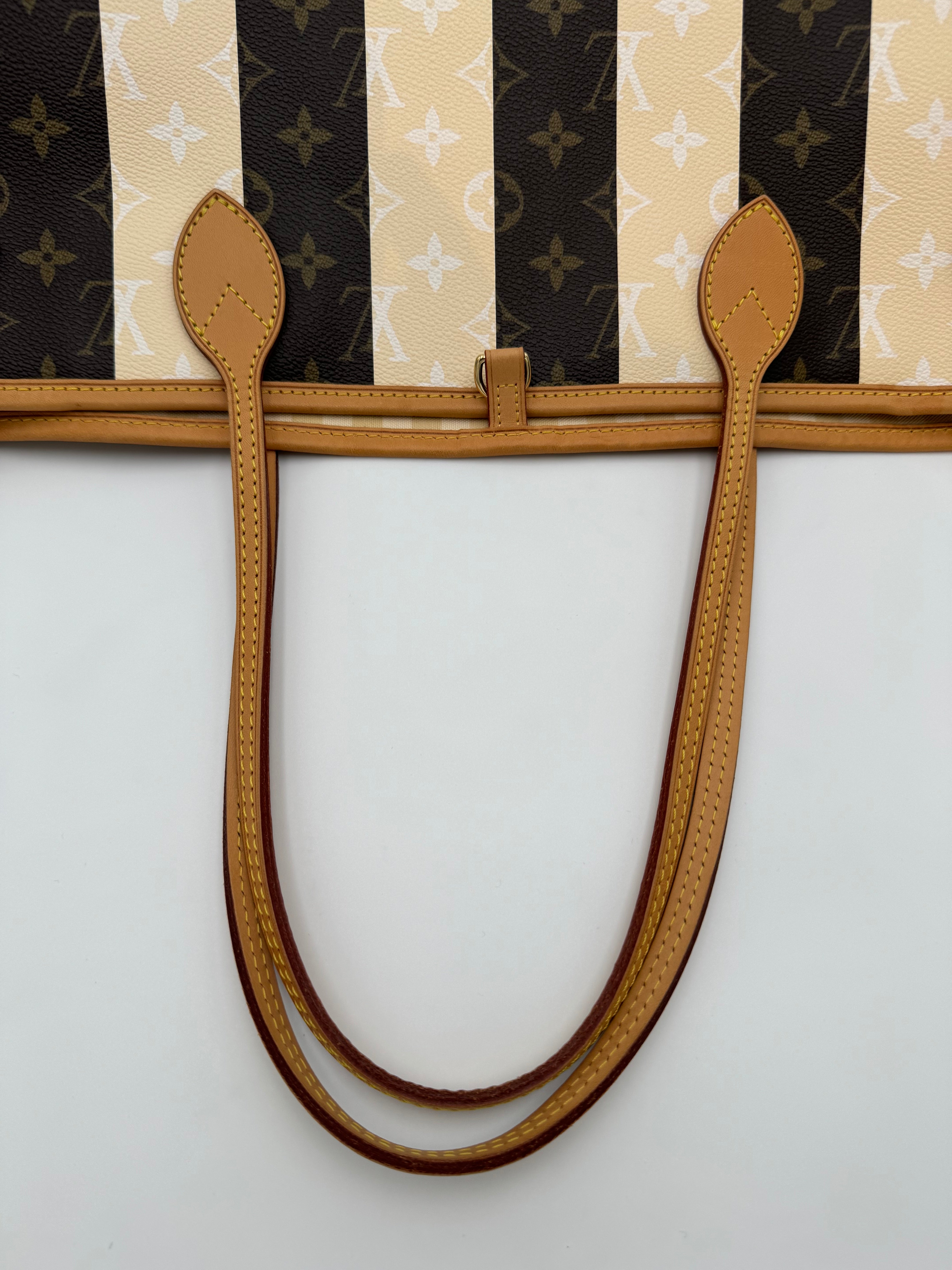 10202 Authentic Pre-Loved Louis Vuitton Limited Edition Neverfull MM in Rayures Canvas