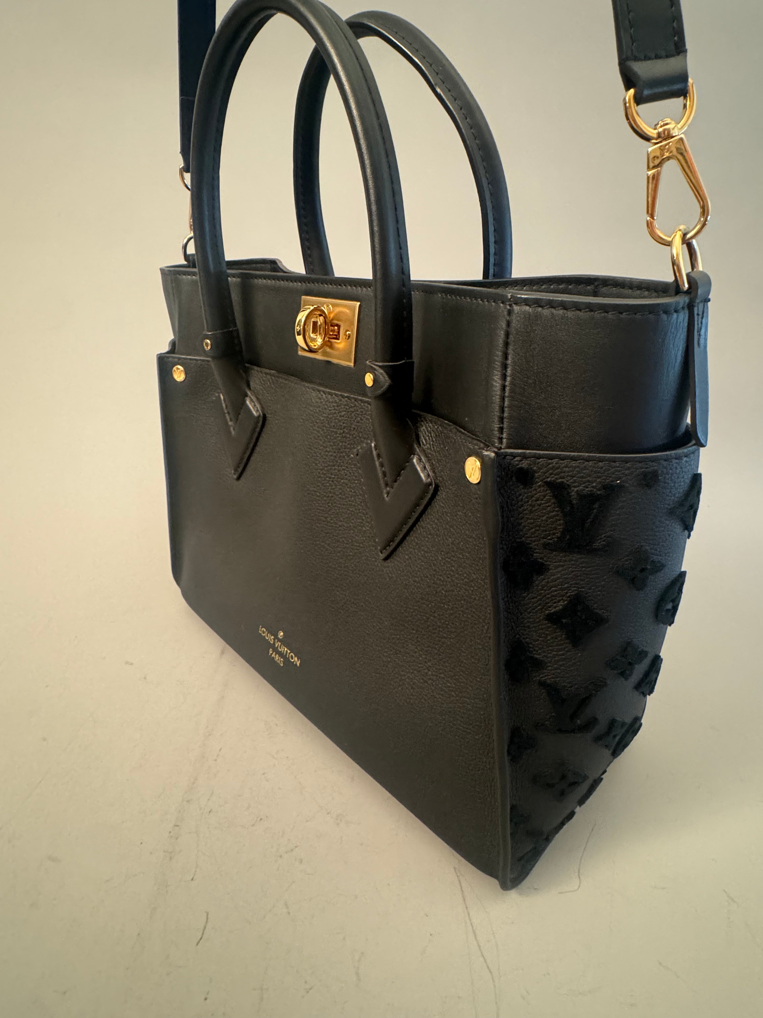 10205 Authentic Pre-loved Louis Vuitton On My Side MM in Tufted Monogram Canvas